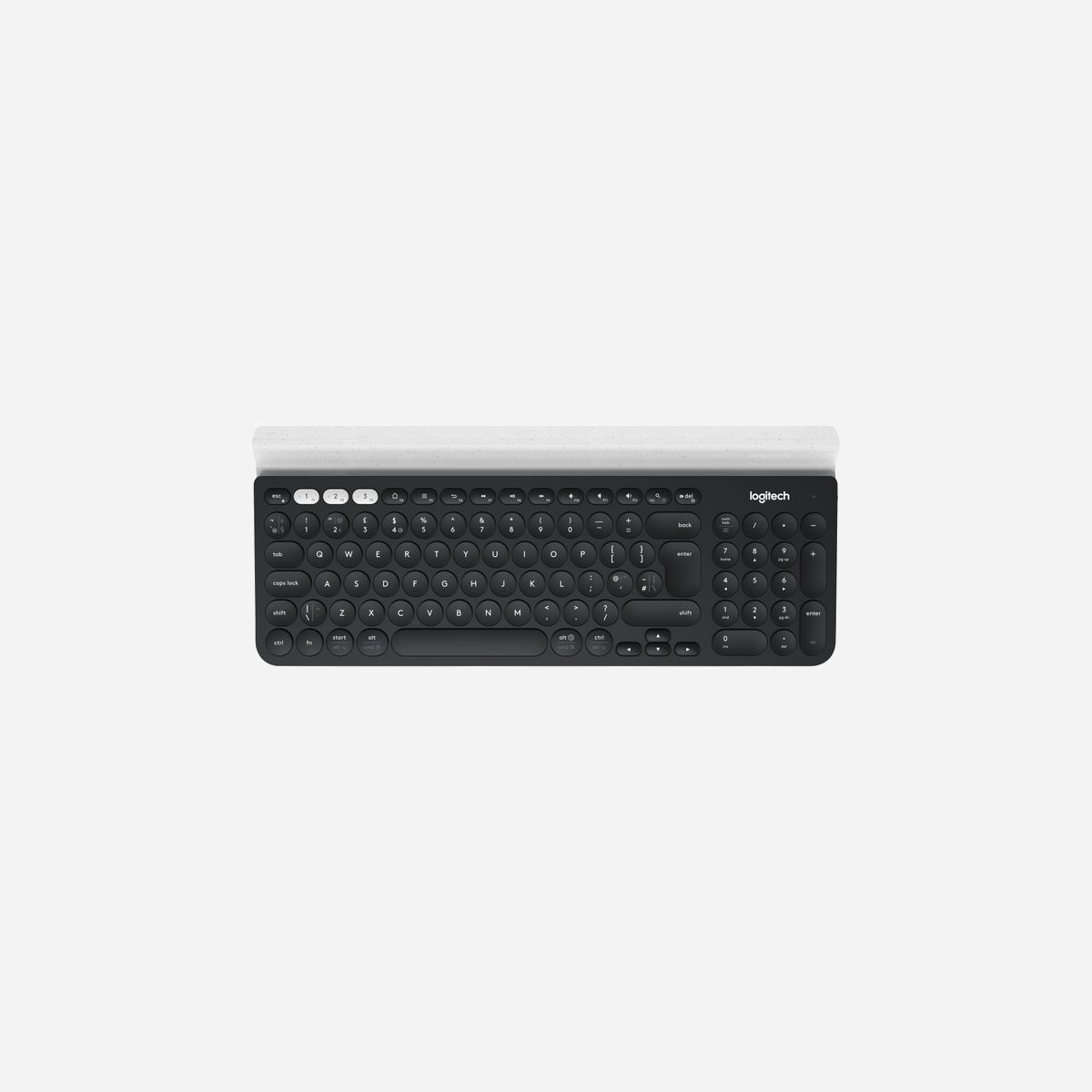 Logitech K780 Clavier Multidispositif QWERTZ Suisse, Sans Fil RF + Bluetooth, 107 Touches, Portée 10m, Compatible Windows/macOS/Android/iOS/ChromeOS - Logitech K780. Facteur de forme du clavier: Taille réelle (100 %). Style de clavier: Droit. Technologie de connectivité: Sans fil, Interface de l'appareil: RF sans fil + Bluetooth, Disposition des touches du clavier: QWERTZ, Nombre de touches du clavier: 107, Utilisation recommandée: Universel. Couleur du produit: Gris, Blanc