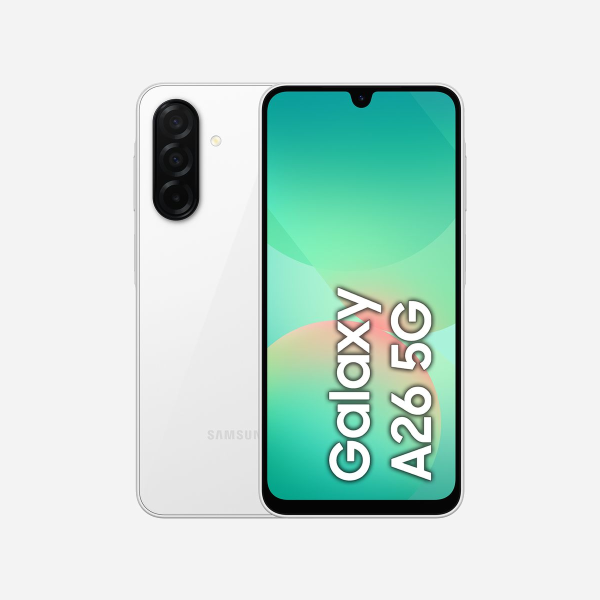 Samsung Galaxy A26 5G Blanc : Écran 6.7" Super AMOLED 120Hz, Exynos 1380, 6Go RAM, 128Go, Triple Caméra 50MP OIS, Android 15, Batterie 5000mAh, IP67 - <b>Fin, pétillant… juste génial !</b><br>Fin et pétillant, le Galaxy A26 5G est un véritable vent de fraîcheur. Avec un tout nouveau dos en verre et un module photo intégré, son design mêle minimalisme et élégance.<br><br><b>Chaque scène prend vie avec un écran 6,7"</b><br>Grâce à l’écran 6,7" Super AMOLED aux bordures affinées, chaque scène prend vie et vos sessions de jeu deviennent de véritables aventures immersives.<br><br><b>Une résistance à toute épreuve</b><br>Maintenant résistant à l'eau et à la poussière*, le Galaxy A26 5G muscle son jeu. Profitez pleinement de vos sorties en extérieur.<br><br><b>Capturez des clichés merveilleux en plein cœur de l'action</b><br>Que ce soit lors d'une soirée, d'un concert ou d'un match de sport, capturez avec clarté les scènes les plus dynamiques grâce à la stabilisation optique de l'image (OIS) du Galaxy A26 5G.<br><br><b>Capturez des clichés merveilleux en plein cœur de l'action</b><br>Que ce soit lors d'une soirée, d'un concert ou d'un match de sport, capturez avec clarté les scènes les plus dynamiques grâce à la stabilisation optique de l'image (OIS) du Galaxy A26.<br><br><b>Montrez-vous sous votre meilleur jour </b><br>Grâce à son capteur avant de 13 MP, le Galaxy A26 5G capture des selfies faits pour être partagés. Immortalisez votre quotidien en vidéo ou prenez-vous en photo avec une qualité remarquable.<br><br><b>Fluidité, rapidité et performances optimisées</b><br>Fluidité, rapidité et performances optimisées. Grâce au nouveau processeur Exynos 1380, les performances sont au rendez-vous. Que ce soit pour la recherche, le gaming ou l'utilisation de l'IA, le nouveau processeur du Galaxy A26 5G ne fait aucune concession.<br><br><b>Vivez votre quotidien en pleine sérénité</b><br>Avec son autonomie longue durée, vous pouvez pleinement profiter de votre journée, le Galaxy A26 5G vous accompagnera partout.