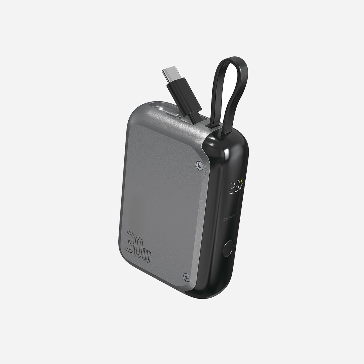 4smarts Power Bank 540699 10000mAh Gris, Sortie 30W, Écran LCD, 2 Ports, USB Type-C, 83x59x26mm, Compatible Mobile/Smartphone - 4smarts 540699. Capacité de la batterie: 10000 mAh. Puissance de sortie totale: 30 W. Couleur du produit: Gris
