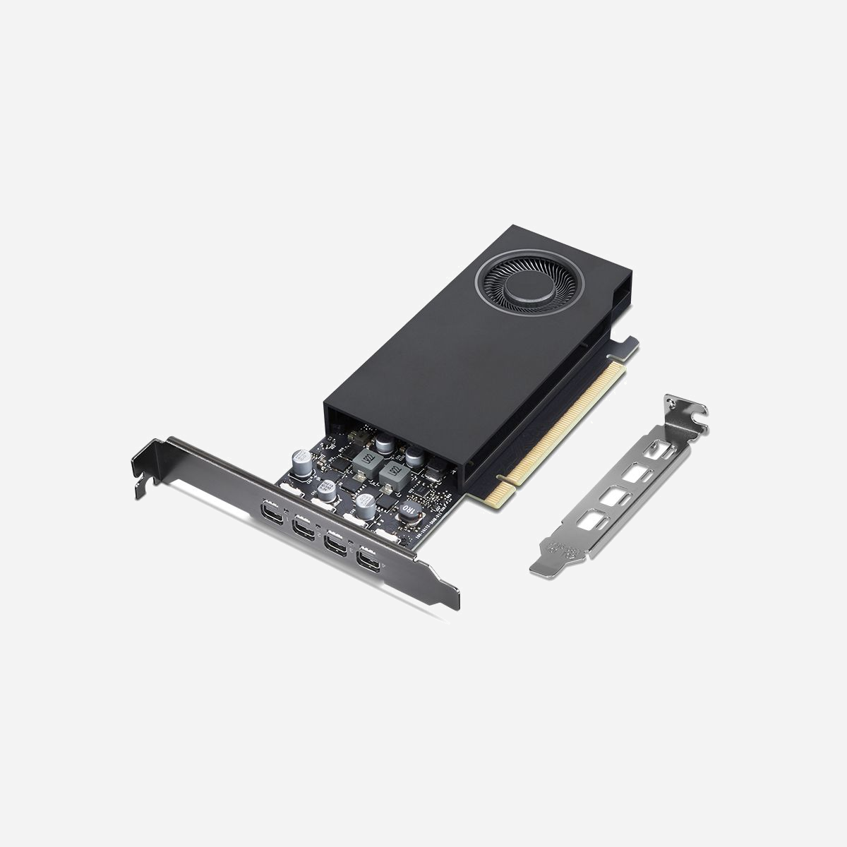 Lenovo NVIDIA RTX A400 4 Go GDDR6 - GPU 768 CUDA Cores, 4 x Mini DisplayPort 1.4a, PCIe 4.0 x8, Refroidissement Actif, 50W, Windows 10/11/7 - Lenovo NVIDIA RTX A400. Processeur graphique famille: NVIDIA, Processeur graphique: RTX A400. Mémoire carte graphique distincte: 4 Go, Type de mémoire de l'adaptateur graphique: GDDR6. Résolution maximale: 7680 x 4320 pixels. Type d'interface: PCI Express x8 4.0. Type de refroidissement: Actif, Nombre de ventilateurs: 1 ventilateur(s)