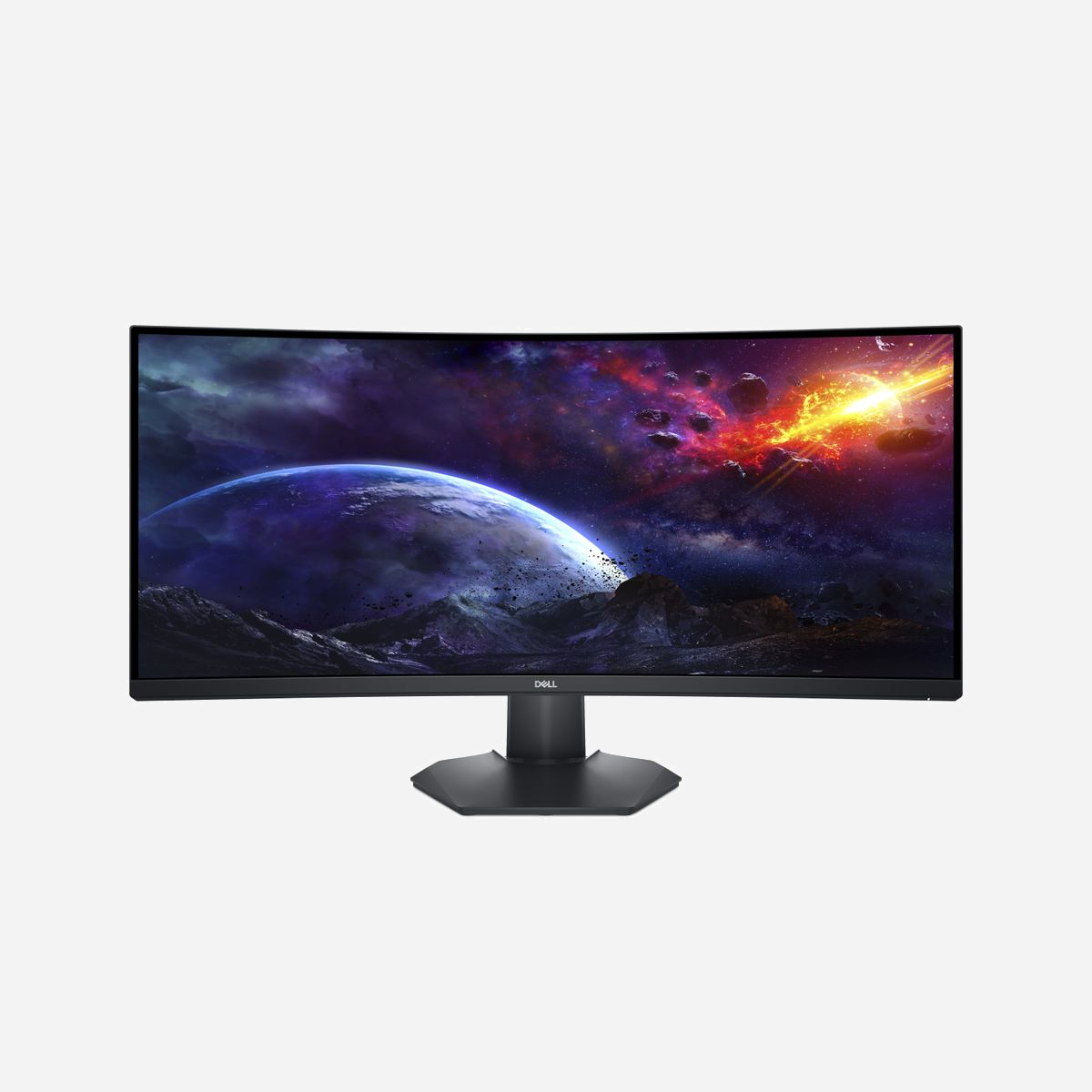 DELL Écran LED 34" S3422DWG WQHD 3440x1440 LCD VA incurvé 144Hz 1ms DisplayHDR 400, AMD FreeSync Premium Pro, Hub USB 3.2 Gen 1 - Écran WQHD incurvé 34" avec écran VESA HDR 400, taux d’actualisation de 144 Hz offrant une expérience de gaming vraiment immersive.