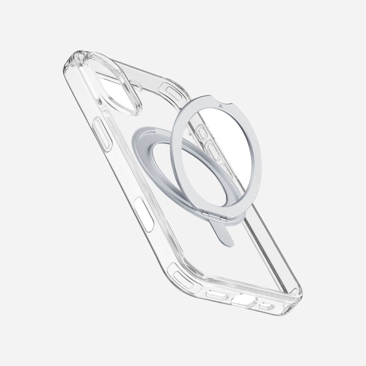 Cellularline SPINMAGIPH16T Housse pour iPhone 16 6.1" Transparent, Compatible MagSafe, Résistante aux Chocs et Rayures, Support Bureau, 75x150x12mm, 91g - Cellularline 8018080483769. Type d'étui: Housse, Compatibilité de marque: Apple, Compatibilité: iPhone 16, Taille maximale de l’écran: 15,5 cm (6.1"), Coloration de surface: Monochromatique, Couleur du produit: Transparent, Support de bureau