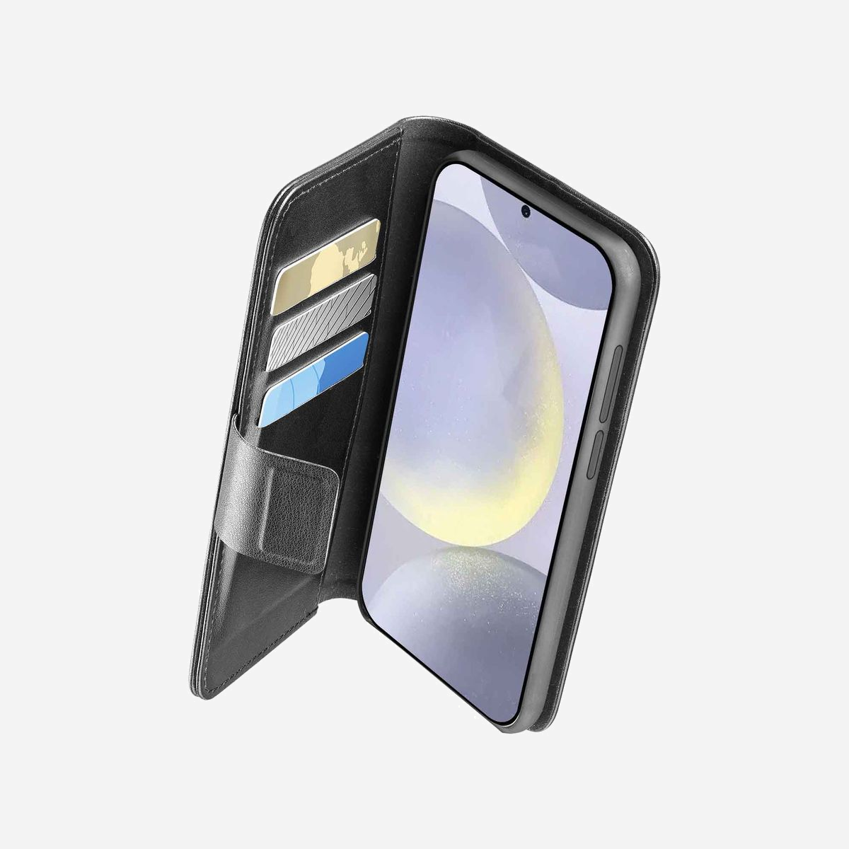Cellularline Folio Noir pour Samsung Galaxy S25+ (6.82"), Simili-cuir, Support Bureau, Protection RFID, 3 Cartes, Fermeture Magnétique, Résistant aux Chocs et Rayures. - Cellularline 8018080491313. Type d'étui: Folio, Compatibilité de marque: Samsung, Compatibilité: Galaxy S25+, Taille maximale de l’écran: 17,3 cm (6.82"), Coloration de surface: Monochromatique, Couleur du produit: Noir, Support de bureau, Nombre de compartiments cartes: 3