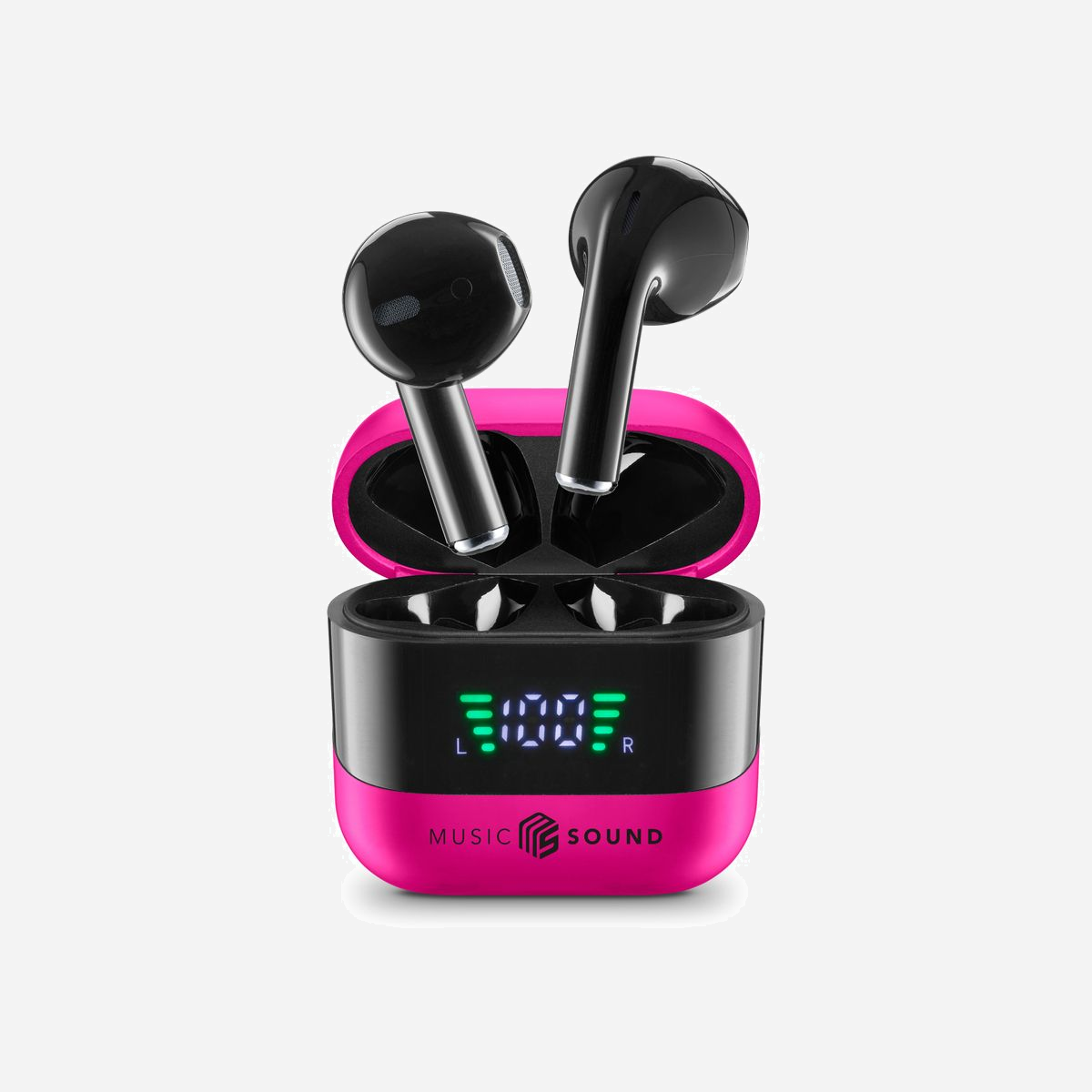 Music Sound BTMSTWSSPARKP Écouteurs sans fil Bluetooth 5.3 Rose - Autonomie 6h/30h (avec boîtier), Microphone Intégré, USB Type-C, 69g - Music Sound 8018080488634. Type de produit: Casque. Technologie de connectivité: Sans fil, Bluetooth. Utilisation recommandée: Appels/Musique, Longueur de câble: 0,15 m. Poids: 69 g. Couleur du produit: Rose