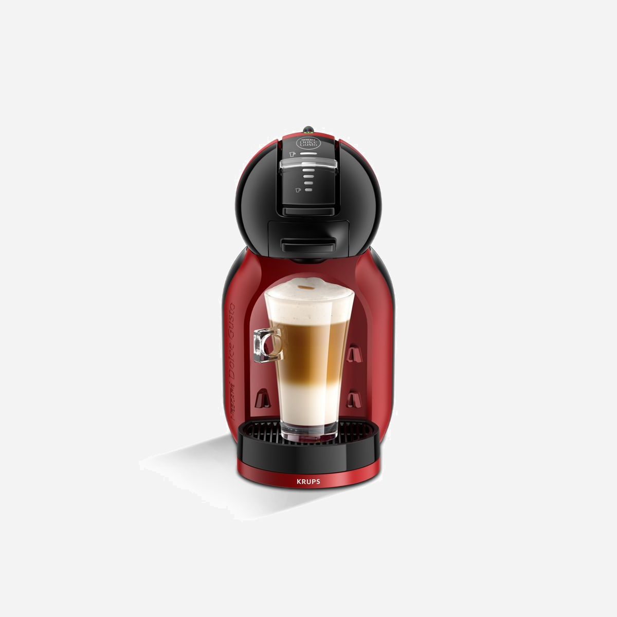 Krups Mini Me KP123H10 Cafetière à dosette Dolce Gusto, 0.8L, 15 bar, 1 tasse, 1500W, Noir/Rouge, Multi-boissons, Réservoir amovible - Krups Mini Me KP123H. Type de produit: Cafetière à dosette, Type de cafetière: Semi-automatique, Capacité du réservoir d'eau: 0,8 L, Type d'entrée à café: Capsule de café, Réservoir de café: Tasse, Nombre de becs: 1. Puissance: 1500 W. Couleur du produit: Noir, Rouge