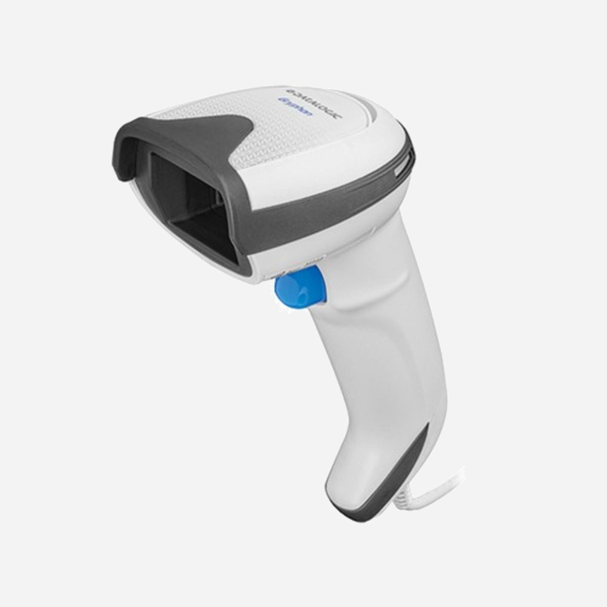 Datalogic Gryphon I GD4590-WH Lecteur Code Barre Portable 1D/2D Blanc, Capteur 1280x800, Interfaces RS-232/USB, IP52, Inclinaison ±65°, 0-40°C - La gamme Gryphon™ 4500 représente le haut de gamme des lecteurs à main de Datalogic pour toutes les applications. Le lecteur GD4500, est la version filaire disponible en standard avec un facteur de forme All-in-One Permanent Base. La gamme Gryphon™ 4500 est dotée pour la première fois dans la famille des lecteurs à main d’un "système de charge par induction" sans contact pour les modèles sans fil. Le modèle GBT4500 est la version avec technologie Bluetooth® et le modèle GM4500 est la version avec radio sans fil STAR Cordless System™, à bande étroite.<br><br>La gamme Gryphon 4500 se distingue par un design élégant, une ergonomie conviviale et dispose du capteur mégapixels le plus avancé avec la technologie 2D à éclairage blanc chaud pour des performances exceptionnelles.<br><br>L'imageur omnidirectionnel Gryphon 4500 offre des performances de lecture rapide des codes 1D et 2D. Des modèles Haute Densité (HD) sont disponibles pour la lecture de codes de petite taille. Une version dédiée avec un faisceau d'éclairage rouge est capable de lire les codes Digital Watermarking.<br><br>Le Gryphon 4500 est doté de la technologie Motionix™ qui détecte les mouvements de l’opérateur, et passe dans le mode souhaité automatiquement. Cette technologie fonctionne avec ou sans le support, offrant ainsi des choix plus opérationnels. Le viseur et le capteur peuvent être programmés selon les préférences de l'utilisateur.<br><br>Les modèles sans fil sont équipés de la technologie Bluetooth (modèle GBT) ou de communications radio STAR Cordless System™ à bande étroite de Datalogic (modèle GM).<br><br>L’une des innovations techniques les plus importantes des lecteurs sans fil Gryphon 4500 est le chargement par induction, éliminant ainsi les contacts souvent sujets à des dysfonctionnements. Ce système réduit nettement les coûts de support et augmente la durée de vie du terminal. Un niveau maximal de fiabilité est atteint grâce à cette technologie qui permet une activité 24 heures sur 24, 7 jours sur 7, aucun arrêt pour l'entretien ni la maintenance, une productivité et de hautes performances d'exploitation.<br><br>Des modèles dédiés au secteur de la santé ont été spécifiquement conçus pour résister au nettoyage quotidien avec des additifs antimicrobiens.