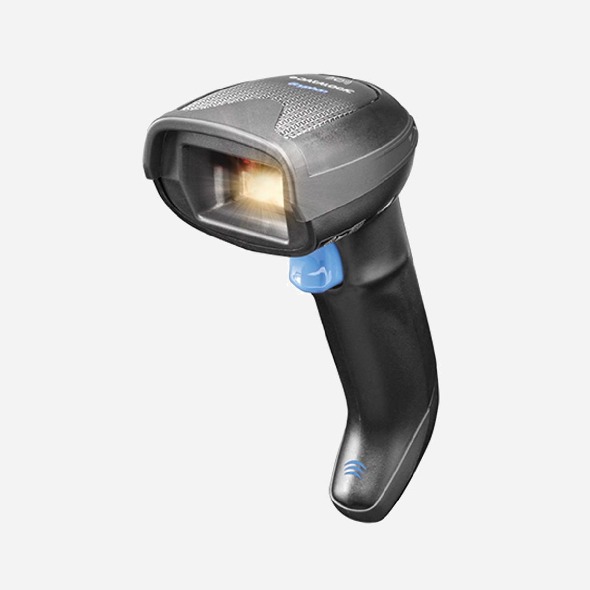 Datalogic Gryphon I GM4500-BK-433-WLC : Lecteur code barre 1D/2D sans fil 433MHz, Imager Laser, Résolution 1280x800, IP52, Batterie Li-Ion 3250mAh - La gamme Gryphon 4500 se distingue par un design élégant, une ergonomie conviviale et dispose du capteur mégapixels le plus avancé avec la technologie 2D à éclairage blanc chaud pour des performances exceptionnelles.<br>L'imageur omnidirectionnel Gryphon 4500 offre des performances de lecture rapide des codes 1D et 2D. Des modèles Haute Densité (HD) sont disponibles pour la lecture de codes de petite taille. Une version dédiée avec un faisceau d'éclairage rouge est capable de lire les codes Digital Watermarking.<br>Le Gryphon 4500 est doté de la technologie Motionix qui détecte les mouvements de l’opérateur, et passe dans le mode souhaité automatiquement. Cette technologie fonctionne avec ou sans le support, offrant ainsi des choix plus opérationnels. Le viseur et le capteur peuvent être programmés selon les préférences de l'utilisateur.<br>Les modèles sans fil sont équipés de la technologie Bluetooth (modèle GBT) ou de communications radio STAR Cordless System à bande étroite de Datalogic (modèle GM).<br>L’une des innovations techniques les plus importantes des lecteurs sans fil Gryphon 4500 est le chargement par induction, éliminant ainsi les contacts souvent sujets à des dysfonctionnements. Ce système réduit nettement les coûts de support et augmente la durée de vie du terminal. Un niveau maximal de fiabilité est atteint grâce à cette technologie qui permet une activité 24 heures sur 24, 7 jours sur 7, aucun arrêt pour l'entretien ni la maintenance, une productivité et de hautes performances d'exploitation.<br>Des modèles dédiés au secteur de la santé ont été spécifiquement conçus pour résister au nettoyage quotidien avec des additifs antimicrobiens.