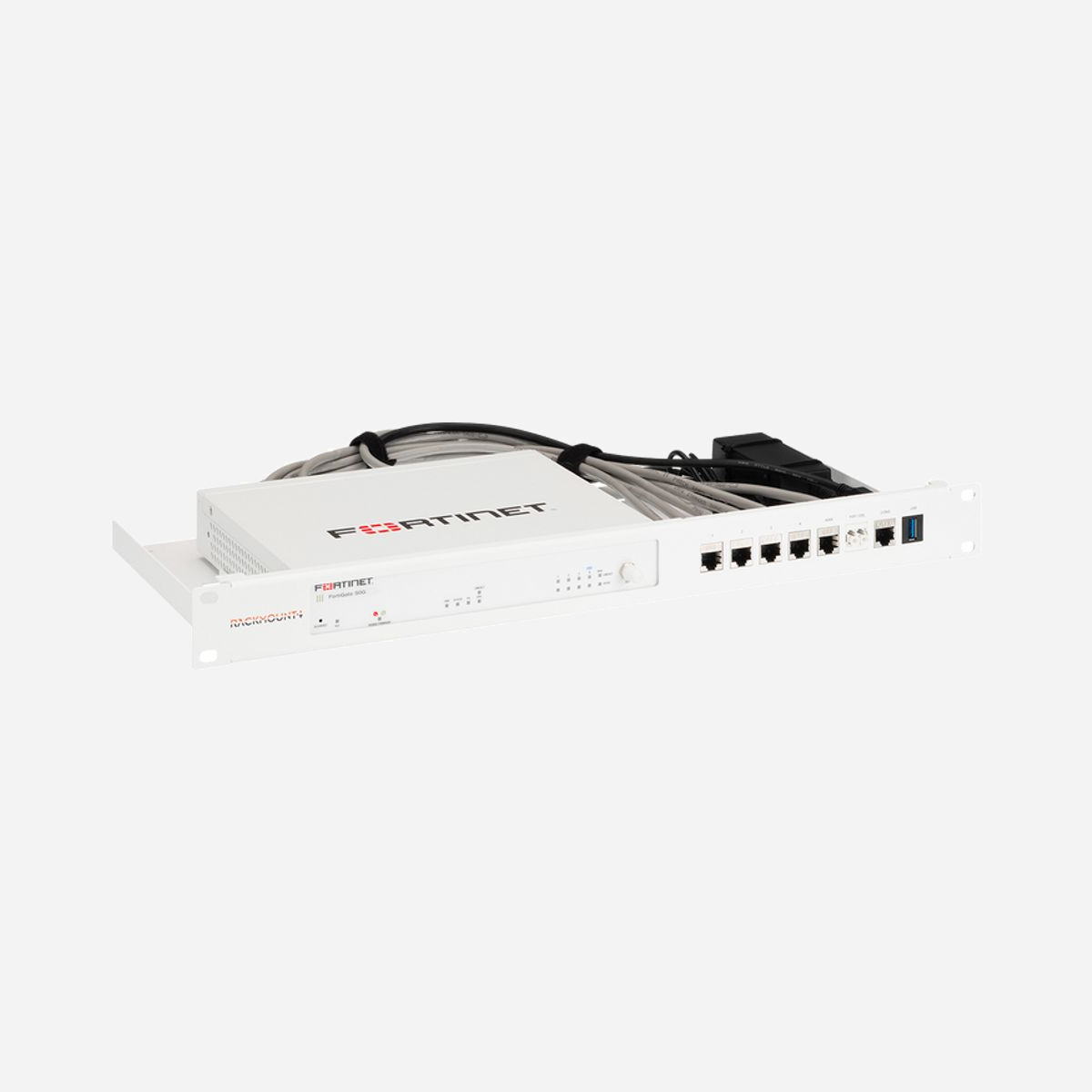 Rackmount.IT RM-FR-T21I Kit de Montage Rack 1U Blanc pour FortiGate/FortiWifi 50G/51G, 483x216x44mm, Conforme RoHS, Fabriqué aux Pays-Bas - Découvrez le RM-FR-T21I, votre solution ultime pour intégrer parfaitement votre appliance de bureau dans une armoire 19". Cette armoire est spécialement conçue pour accueillir les modèles répertoriés, garantissant un ajustement sûr et parfait à chaque fois. Avec des connexions pratiques en façade, accéder à votre configuration n'a jamais été aussi facile.<br>Craignez-vous une perte de courant accidentelle ? Pas de soucis ! L'alimentation est solidement fixée à l'armoire, offrant tranquillité d'esprit et fonctionnalité ininterrompue.<br><br>Assembler votre configuration est un jeu d'enfant, prenant moins de 3 minutes du début à la fin. Il vous suffit de glisser votre appareil dans le kit, de le sécuriser avec les retenues, de connecter les câbles inclus aux keystones et de fixer l'alimentation à l'armoire - c'est aussi simple que cela !<br><br>Découvrez une intégration transparente et un assemblage sans effort avec le RM-FR-T21I - votre solution incontournable pour le montage professionnel en armoire.