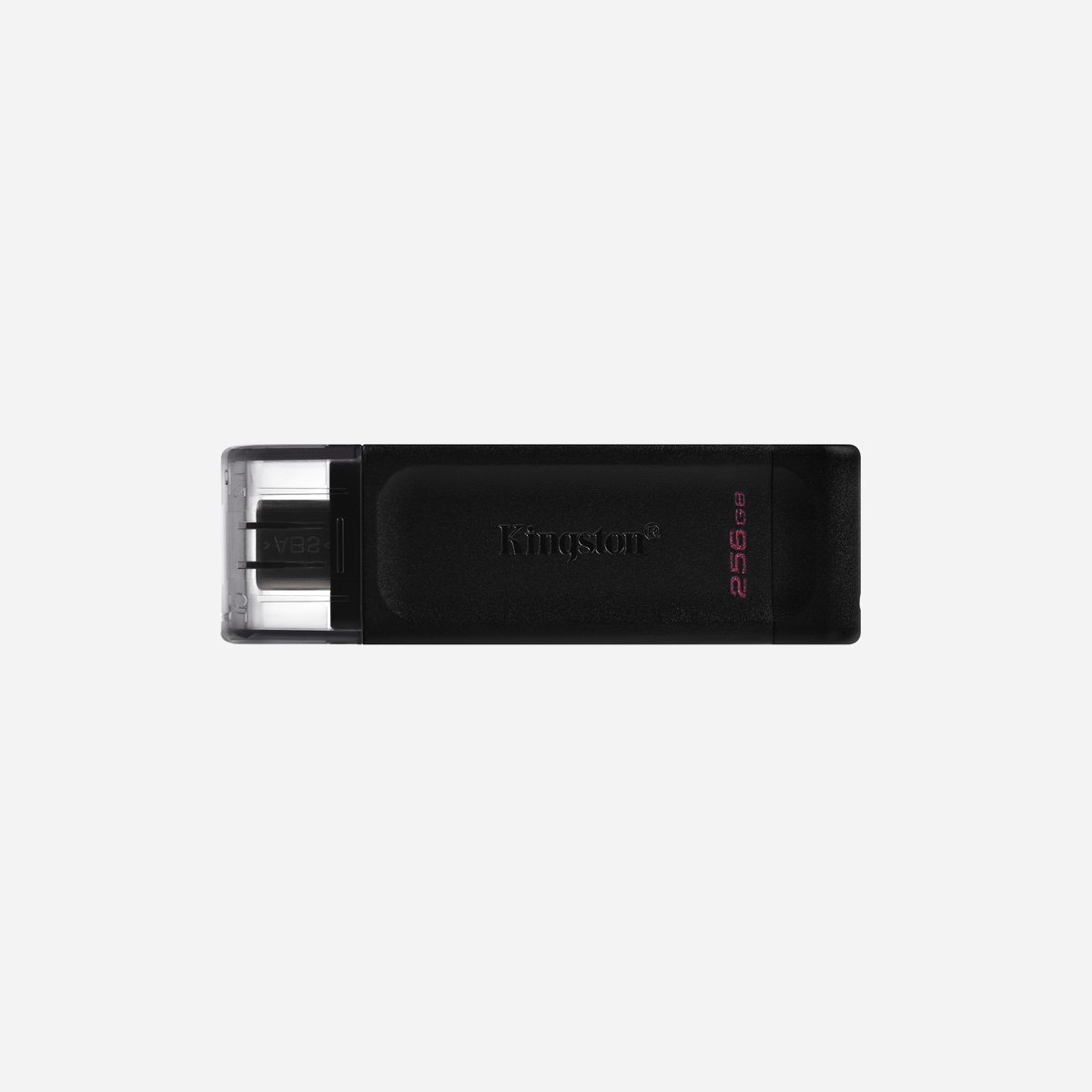 Kingston Technology DataTraveler 70 256Go USB-C 3.2 Gen 1 (3.1 Gen 1) Noir, Dimensions 59x18.5x9mm, Compatible Windows/macOS/Linux/Chrome OS - La DataTraveler 70® de Kingston est une clé USB-C* légère et portable conforme à la norme USB 3.2 Gen 1. Elle est prévue pour une utilisation avec les appareils USB-C compatibles comme les ordinateurs portables, les tablettes et les téléphones. Avec ses capacités allant jusqu'à 256 Go**, la DataTraveler 70 pourra élargir sans problème vos capacités de stockage de tous les jours. <br><br><b>Stockage USB-C</b><br>À utiliser avec des dispositifs USB-C comme les ordinateurs portables, les tablettes et les téléphones.<br><br><b>Conforme USB 3.2 Gen 1</b><br>Débits jusqu'à 10 fois plus rapides que l'USB 2.0***.