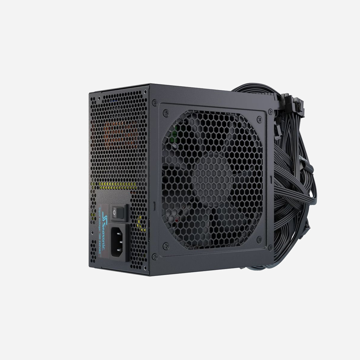 Seasonic SSP-850RT2 : Alimentation 850W 80+ Gold, ATX, 100-240V, PFC Actif, Ventilateur 12cm, Câbles Secteur/UC/PCIe/SATA, Conforme REACH/RoHS/WEEE - Seasonic Netzteil 850W G12 GC-850 80+Gold. Puissance totale: 850 W, Tension d'entrée AC: 100 - 240 V, Fréquence d'entrée AC: 50/60 Hz. Type de câblage: Non-modulaire. Utilité: PC, Facteur de forme de l'unité d'alimentation: ATX, Certification 80 PLUS: 80 PLUS Gold. Couleur du produit: Noir, Type de refroidissement: Actif, Diamètre du ventilateur: 12 cm. Câbles inclus: Secteur, UC, PCIe, SATA
