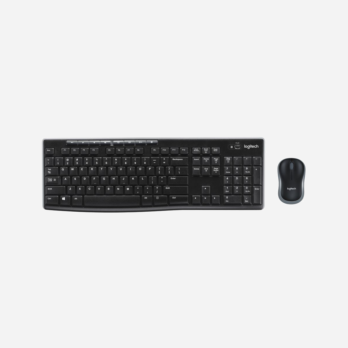 Logitech Wireless Combo MK270 - Clavier 111 Touches Slovaque + Souris Optique 1000 DPI RF 2.4GHz - Portée 10m, Autonomie Longue Durée, Noir - <b>Connexion sans fil de longue portée</b><br><br>La technologie sans fil 2,4 GHz avancée de Logitech® vous offre une connexion rapide et fiable avec une portée de 10 mètres, sans délais ni interférences.<br><br><b>Souris idéale pour les déplacements</b><br><br>Transportez cette souris avec votre ordinateur partout où vous allez.<br><br><b>Autonomie longue durée</b><br><br>Longévité de plusieurs mois sans besoin de changer les piles. Les commutateurs Marche/Arrêt permettent d'économiser les piles.<br><br><b>Technologie sans fil 2,4 GHz avancée</b><br>Vous pouvez ainsi travailler ou jouer dans plus d'endroits. La connexion sans fil élimine les délais et les interférences et vous offre une portée allant jusqu'à 10 mètres.<br><br><b>Souris compacte</b><br>Emportez votre souris partout avec vous. Cette souris confortable se glisse facilement dans les sacoches d'ordinateur et dans les poches afin que vous la transportiez avec votre ordinateur.<br><br><b>Longévité des piles accrue</b><br>La longévité des piles de 36 mois pour le clavier et de 12 mois pour la souris et les commutateurs Marche/Arrêt vous permettent de rester des mois sans vous soucier de devoir remplacer les piles. <br><br><b>Huit touches de raccourci</b><br>Accédez à vos films, votre musique, Internet, à votre messagerie électronique et contrôlez la lecture et le volume de vos applications audio d'une seule pression.<br><br><b>Clavier de taille standard</b><br>Le clavier de taille standard doté d'un pavé numérique, de touches directionnelles et de neuf touches F est à la fois confortable, pratique et conçu pour durer.