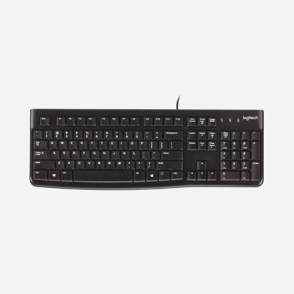 Logitech Keyboard K120 for Business USB Slovaque Noir - Clavier filaire 100% - Longueur câble 1.5m - Compatible Windows XP/Vista/7 et Linux - Logitech Keyboard K120 for Business. Facteur de forme du clavier: Taille réelle (100 %). Style de clavier: Droit. Technologie de connectivité: Avec fil, Interface de l'appareil: USB. Longueur de câble: 1,5 m. Utilisation recommandée: Universel. Couleur du produit: Noir