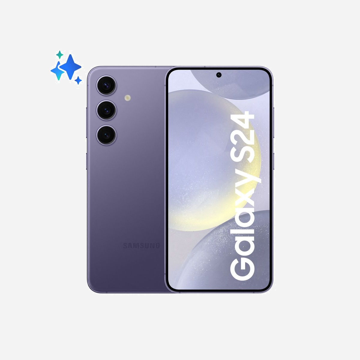 Samsung Galaxy S24 6.2" Dynamic AMOLED 2X 8Go RAM 128Go 5G Double SIM Exynos 2400 Caméra 50MP OIS IP68 Cobalt Violet Android - <b>Galaxy AI est là</b><br>Entrez dans une toute nouvelle ère avec l'IA. Les Galaxy S24 | S24+ vont radicalement changer la manière dont vous utilisez votre smartphone. Libérez votre plein potentiel grâce à l'IA, et découvrez une nouvelle façon de communiquer, de s'informer, de travailler et de créer.<br><br><b>Remarquable non ?</b><br>Un design à couper le souffle avec ses tranches taillées dans l'aluminium et une conception entièrement repensée, les Galaxy S24 et S24+ vont décidément attirer tous les regards.<br><br><b>Plus, plus et encore plus</b><br>Ils ont clairement musclé leurs jeux : avec un écran plus grand, une capacité de batterie qui augmente et un processeur encore plus puissant, ce sont des virtuoses que vous aurez entre les mains. Et si vous en voulez encore plus, prenez le Galaxy S24+ : vous aurez la plus haute résolution disponible sur un smartphone Galaxy : QHD+.<br><br><b>Du détail… encore plus de détails</b><br>Pour que vos photos soient à la hauteur de vos souvenirs, capturez des images en très haute résolution avec les 50MP du capteur principal.<br><br><b>Immortalisez la nuit. Même à distance</b><br>Capturez des photos lumineuses même dans la pénombre grâce à l'IA. Pour des portraits stylés, zoomez en x2 ou en x3 et découvrez un rendu aussi clair de jour comme de nuit.<br><br><b>Rapprochez-vous des détails</b><br>Passez du zoom x1 au x2 voire même x3 pour vous rapprocher de votre sujet, le tout avec un niveau de qualité simplement prodigieux.<br><br><b>Zoomez encore plus grâce à l'IA</b><br>Photographiez sur une plus grande plage de zoom grâce à l'IA et obtenez des clichés saisissant, même à distance.<br><br><b>Super HDR. Sublimé avant même d'être capturé</b><br>Le Super HDR atteint un nouveau sommet. Ce que vous voulez capturer regorge de détails ? Vous pourrez les capturer depuis la prévisualisation jusqu'à la publication. Et ça, même sur Instagram.<br>Avant d'avoir appuyé sur le déclencheur, ce que vous voyez à l'écran est déjà retravaillé avec le Super HDR. Vous n'avez plus qu'à conserver la photo dans votre Galerie ou la poster directement sur les réseaux.<br><br><b>Déplacez-le.<br>Retouchez-le.<br>Tout simplement.</b><br>On ne peut pas toujours prendre la photo parfaite du premier coup, alors avec l'Assistant Photo, améliorer une image devient vraiment magique. Et avec la Retouche Générative, déplacer un objet ou un sujet où vous le souhaitez fera automatiquement apparaître le fond manquant.<br><br>Recadrez votre photo et laissez l'arrière-plan se générer pour obtenir la photo parfaite, celle que vous auriez dû prendre.<br><br>Sélectionnez un objet et déplacez-le. L'IA va combler l'espace manquant comme si de rien n'était.<br><br><b>Entourez-le.<br>Trouvez-le.<br>Tout simplement.</b><br>Découvrez une toute nouvelle façon de trouver des informations grâce à Entourer pour chercher. Il vous suffit d'encercler un objet avec votre doigt pour obtenir un résultat de recherche Google.<br><br><b>Traduction instantanée. Parlez une autre langue sans avoir à l'apprendre</b><br>Désormais, vous pourrez appeler quelqu'un qui ne parle pas la même langue que vous, l'IA se chargera de traduire en temps réel votre conversation. Et ça marche également avec les messages.<br><br><b>Les incontournables pour vous rendre la vie plus facile</b><br>La personnalisation passe au niveau supérieur : ajoutez des widgets comme la météo sur votre écran de verrouillage ; ils seront même disponibles sur Always on Display.<br><br><b>Ayez le bon ton avec Assistant Message</b><br>Qui n'a jamais réécrit dix fois un message ? Avec l'Assistant Message vous pouvez reformuler instantanément ce que vous écrivez, en utilisant plusieurs tonalités, pour que le fond et la forme soient les plus justes possibles.<br><br><b>Des sessions de jeu épiques</b><br>Tirez pleinement parti de vos jeux vidéo grâce à l'amélioration du système de refroidissement des Galaxy S24 | S24+.<br><br><b>Brillants, même face au soleil</b><br>Un régal pour les yeux avec leurs écrans plus grands, plus lumineux et aux bordures plus fines qu'auparavant. Les 6,2 pouces en FHD+ du Galaxy S24 enchantent les passionnés de smartphones compacts, tandis que l'écran de 6,7 pouces en QHD+ du Galaxy S24+ offre une immersion totale, rendant l'expérience grandiose.<br><br><b>Avec vous partout et toute la journée</b><br>Super endurants, les Galaxy S24 et S24+ sont prêts à vous accompagner dans toutes vos aventures grâce à leur gestion intelligente de leur batterie. Jouez, binge-watchez et partagez sans craindre la panne sèche.<br><br><b>Partagez avec tout le monde</b><br>Vous n'êtes plus limité aux utilisateurs d'appareils Galaxy. Grâce à Quick Share et sa fonction QR code, vous pouvez même partager des fichiers avec des utilisateurs iOS.<br><br><b>Sécurisé par Knox Matrix</b><br>Vos données et votre vie privée sont notre priorité. Avec Knox Matrix, c'est une véritable forteresse qui protège votre smartphone.<br><br><b>Des petits changements qui font la différence</b><br>Les Galaxy S24, S24+ et S24 Ultra sont dotés d’une plus grande variété de matériaux recyclés que leurs générations précédentes, notamment du cobalt recyclé, des terres rares recyclées et de l'acier recyclé.