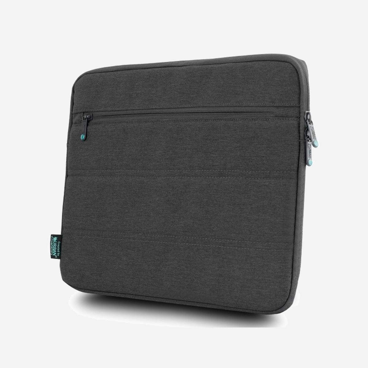 Urban Factory ELS14UF Housse Ordinateur Portable 14" Vert/Gris - r-PET Recyclé 70% - Poche Avant - 360x270x20mm - Compatible Toutes Marques - <b>GREENEE: Etui pour ordinateur portable éco-responsable 15/16".</b><br>Cet étui possède un compartiment dédié pour votre ordinateur portable jusqu’à 15/16’’ renforcé en mousse haute densité. Vous pouvez aussi transporter tous vos accessoires et vos documents grâce à sa poche avant.<br><br>Il est fabriquée en grande partie avec un tissu en r-PET (tissé à partir de plastique recyclé jusqu'à 70%).