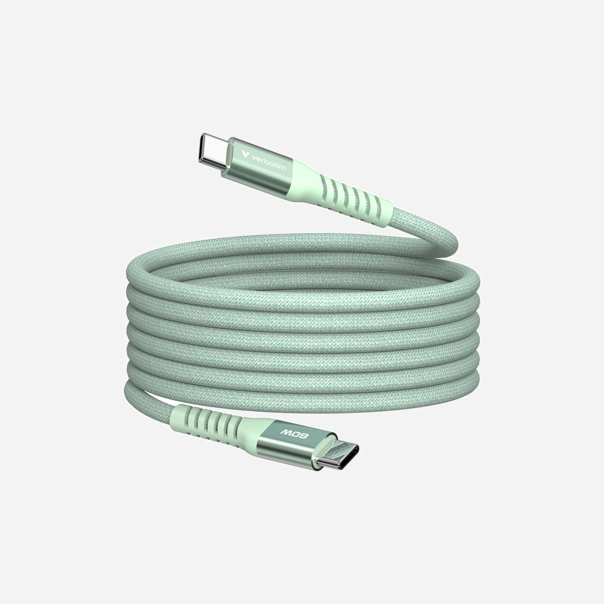Verbatim Câble USB-C vers USB-C 2.0 Vert 1.2m - Nylon, 0.48 Gbit/s, Power Delivery 3.0 jusqu'à 60W - Compatible iPhone/Samsung/Redmi etc. Ref 31864 - Verbatim 31864. Longueur de câble: 1,2 m. Connecteur 1: USB C, Connecteur 2: USB C, Version USB: USB 2.0, Taux de transfert de données maximal: 0,48 Gbit/s, Couleur du produit: Vert