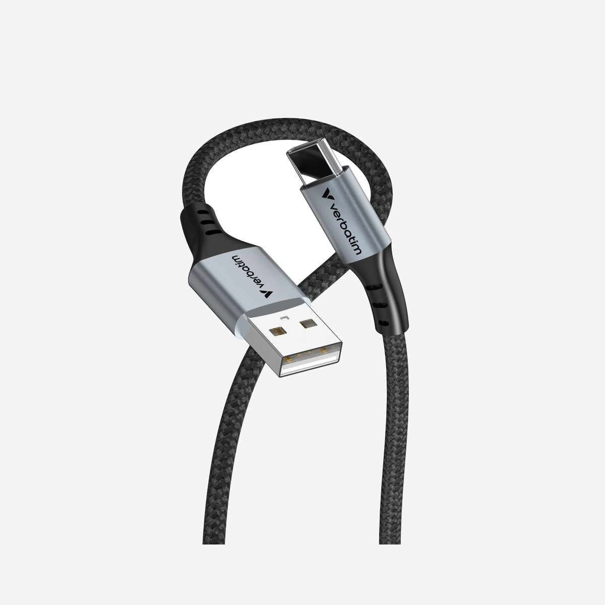 Verbatim Câble USB 2.0 A vers C, 1.2m, Noir - Transfert jusqu'à 0.48 Gbit/s, Nylon, Power Delivery 18W, Renforcé, Diamètre 3.8mm - Réf. 31843 - Verbatim 31843. Longueur de câble: 1,2 m. Connecteur 1: USB A, Connecteur 2: USB C, Version USB: USB 2.0, Taux de transfert de données maximal: 0,48 Gbit/s, Couleur du produit: Noir