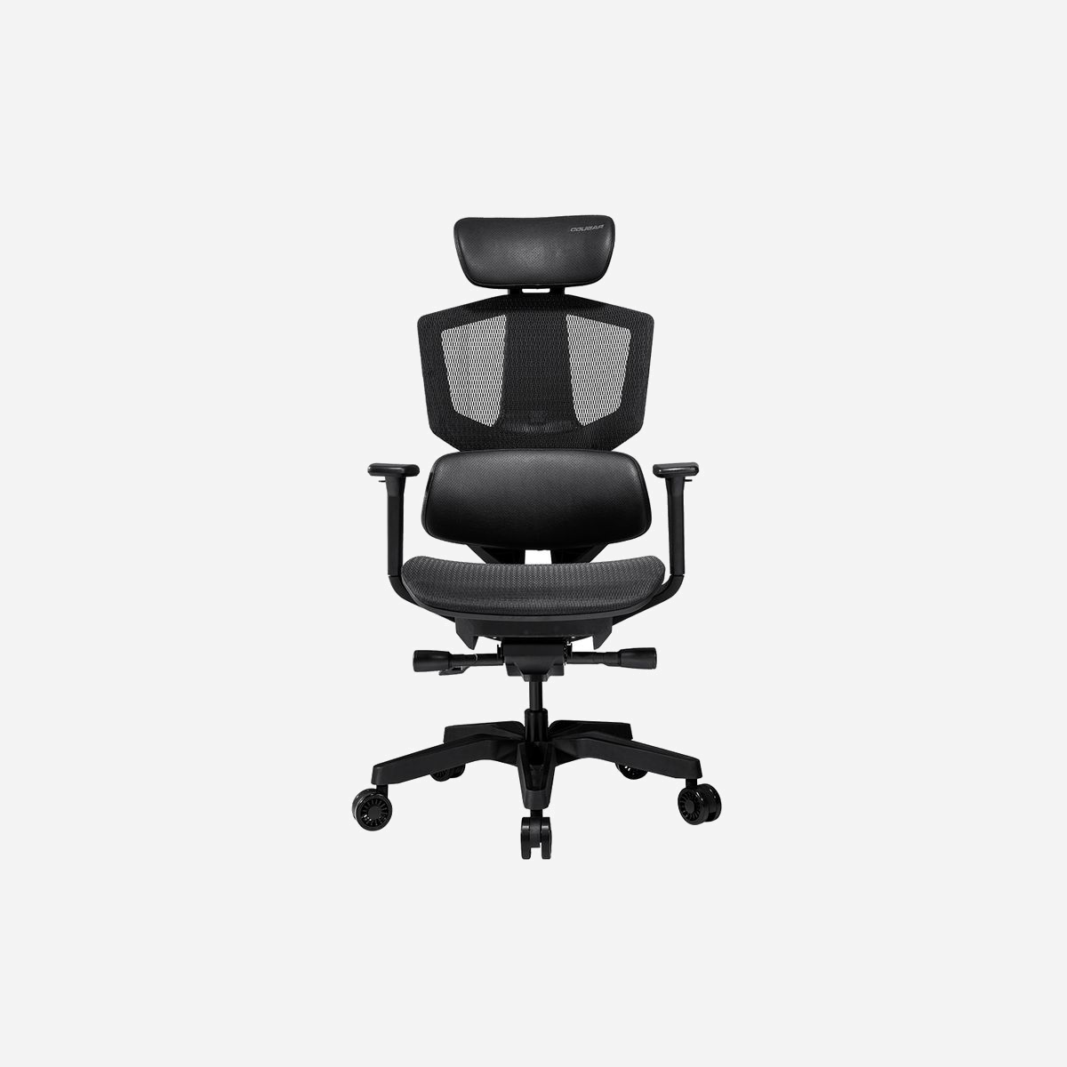 COUGAR Gaming Argo One Siège Gaming PC Noir - Poids Max 150kg, Dossier Réglable 105-126°, Accoudoirs 3D, Hauteur Ajustable 125.5cm, 5 Roues - COUGAR Gaming Argo One. Type de produit: Siège de jeu sur PC, Poids maximum utilisateur: 150 kg, Type de siège: Siège respirant. Largeur: 675 mm, Profondeur: 690 mm, Hauteur (min): 125,5 cm. Quantité: 1 pièce(s), Largeur du colis: 890 mm, Profondeur du colis: 660 mm