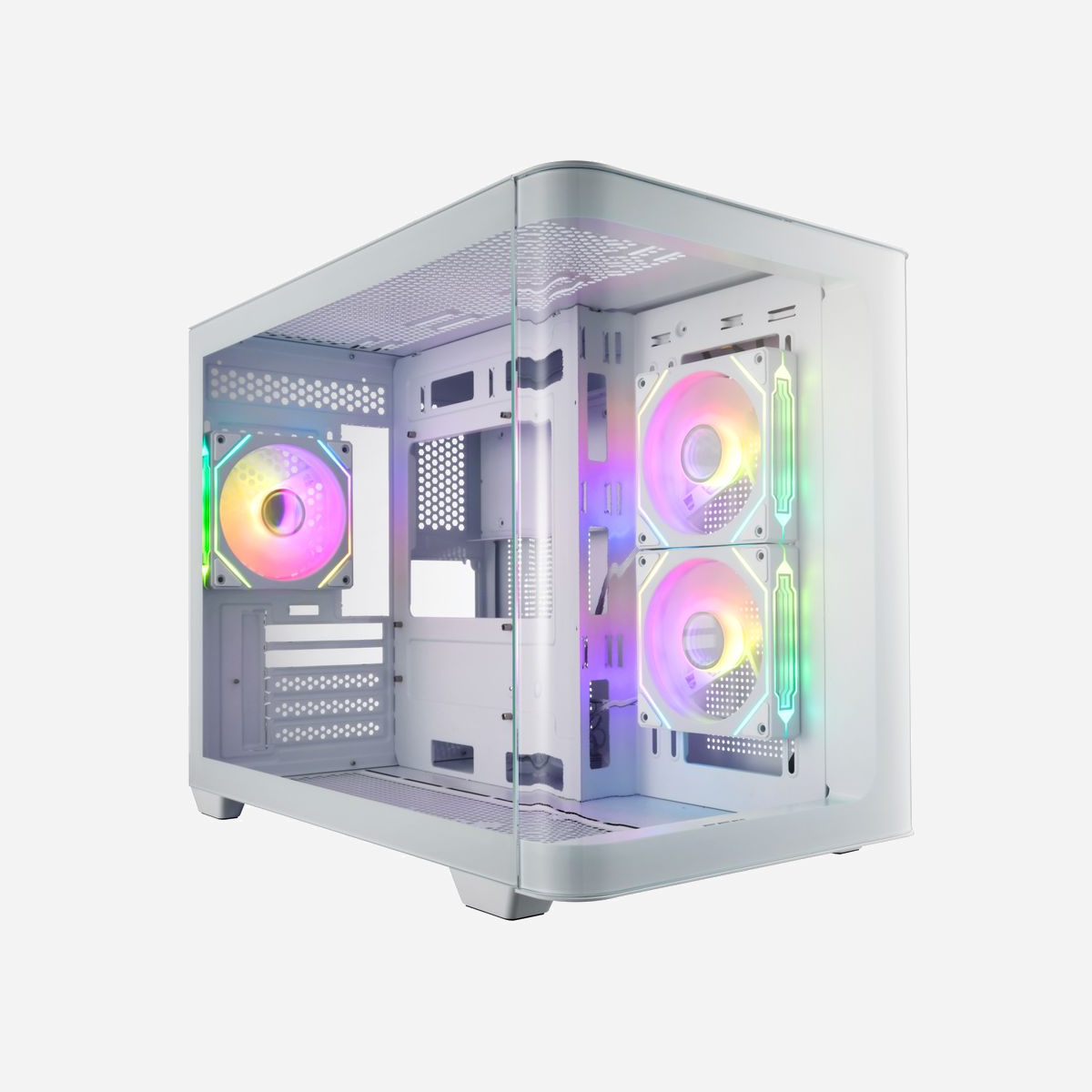 FSP S380-WA Micro Tower Blanc (micro ATX/Mini-ITX) - 2x120mm Latéral, 1x120mm Arrière, Baies 2x2.5"/2x3.5", USB 3.2 Gen1/Gen2, SPCC/Verre Trempé - FSP S380-WA. Format: Micro Tower, Type: PC, Couleur du produit: Blanc. Emplacement d'alimentation: Bord, Facteurs de forme d'alimentation pris en charge: ATX. Ventilateurs latéraux installés: 2x 120 mm, Pris en charge des diamètres des ventilateurs latérals: 120,140 mm, Ventilateurs arrières installés: 1x 120 mm. Tailles de disques durs supportées: 2.5,3.5". Largeur: 285 mm, Profondeur: 460 mm, Hauteur: 380 mm