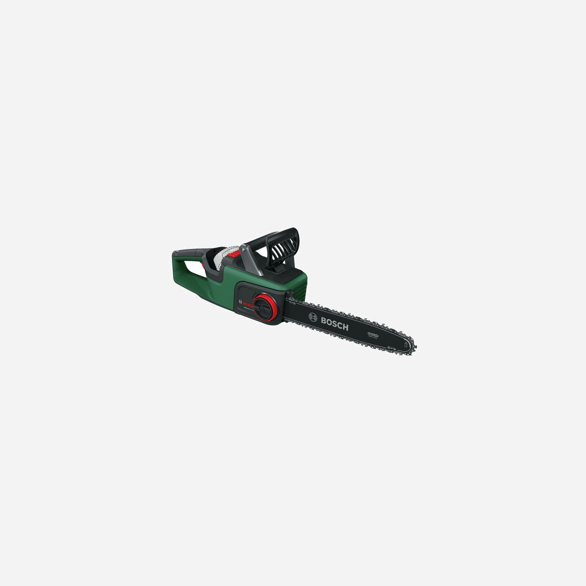 Tronçonneuse à batterie Bosch AdvancedChain 36V-35-40 : Guide 35cm, coupe 31cm, vitesse chaîne 14m/s, réservoir 0.15L, 36V, 2Ah, poids 3.5kg - Bosch AdvancedChain 36V-35-40. Longueur de découpe: 31 cm, Longueur de la barre de la chaîne: 35 cm, Vitesse de la chaîne: 14 m/s. Source d'alimentation: Batterie, Capacité de la batterie: 2 Ah, Tension des piles: 36 V. Largeur: 233 mm, Hauteur: 787 mm, Longueur du produit: 229 mm