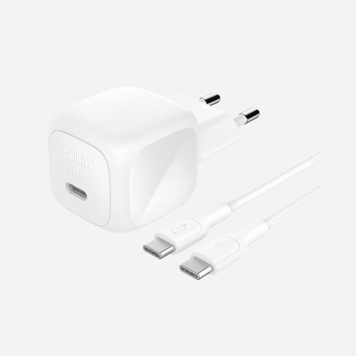 Belkin WCA013KQ1MWH-B6 Chargeur Secteur Intérieur Universel 1x USB Type-C Power Delivery 3.1 45W, Câble 1m, Compatible iPad/MacBook Air - Belkin WCA013kq1MWH-B6. Type de chargeur: Intérieure, Type de source d'alimentation: Secteur, Compatibilité de chargeur: Universel, Quantité de ports USB de type C: 1, Charge rapide. Longueur de câble: 1 m, Couleur du produit: Blanc