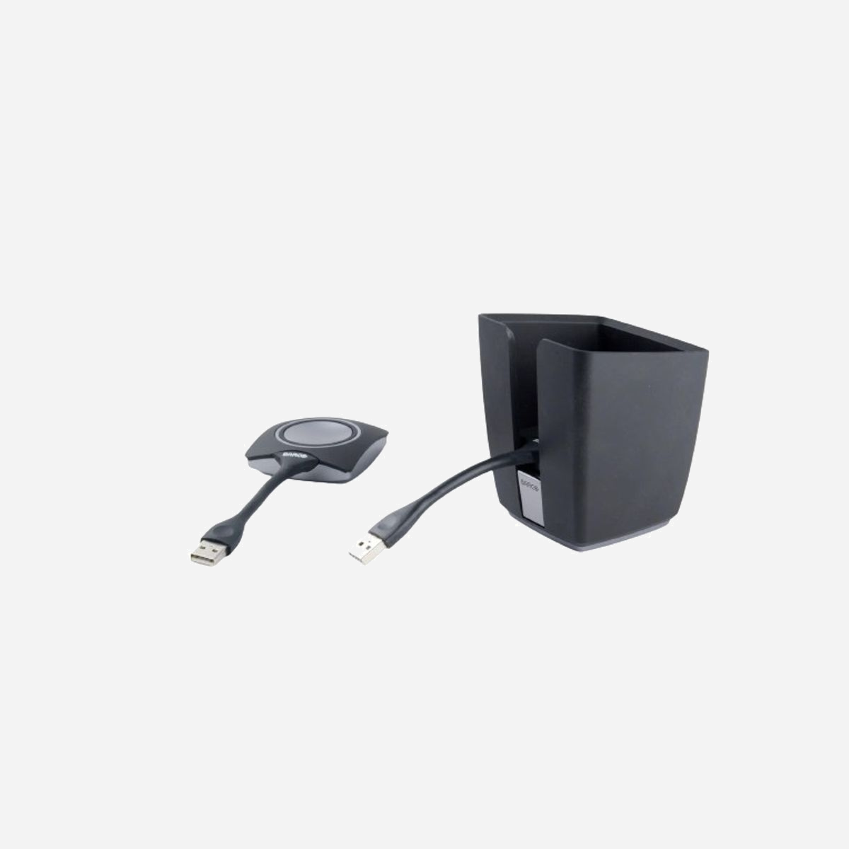 Barco ClickShare Tray R9861500T01 - Support pour 4 Buttons - Compatible ClickShare CSC-1/CSM-1 - Noir - Dimensions 124.1 x 80 x 132 mm - 460g - L'élégant Tray ClickShare vous permet de ranger les boutons lorsqu'ils ne sont pas utilisés. Un Tray peut accueillir jusqu’à quatre Buttons.
