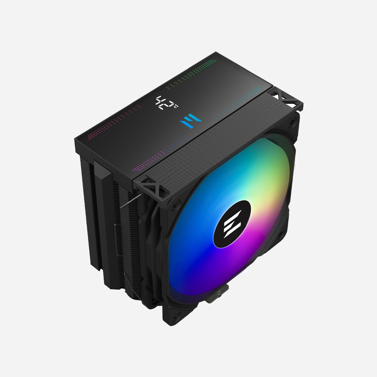 Zalman CNPS13X DS Refroidisseur d'air CPU Noir, Socket Intel LGA1851/1700/1200 & AMD AM5/AM4/AM3, 600-2000 RPM, 69.12 CFM, 29.7 dB, TDP 240W - Zalman CNPS13X DS. Type: Refroidisseur d'air, Vitesse de rotation (min): 600 tr/min, Vitesse de rotation (max): 2000 tr/min, Pression d'air maximale: 2,01 mmH2O. Largeur: 135 mm, Profondeur: 79 mm, Hauteur: 159 mm. Couleur du produit: Noir