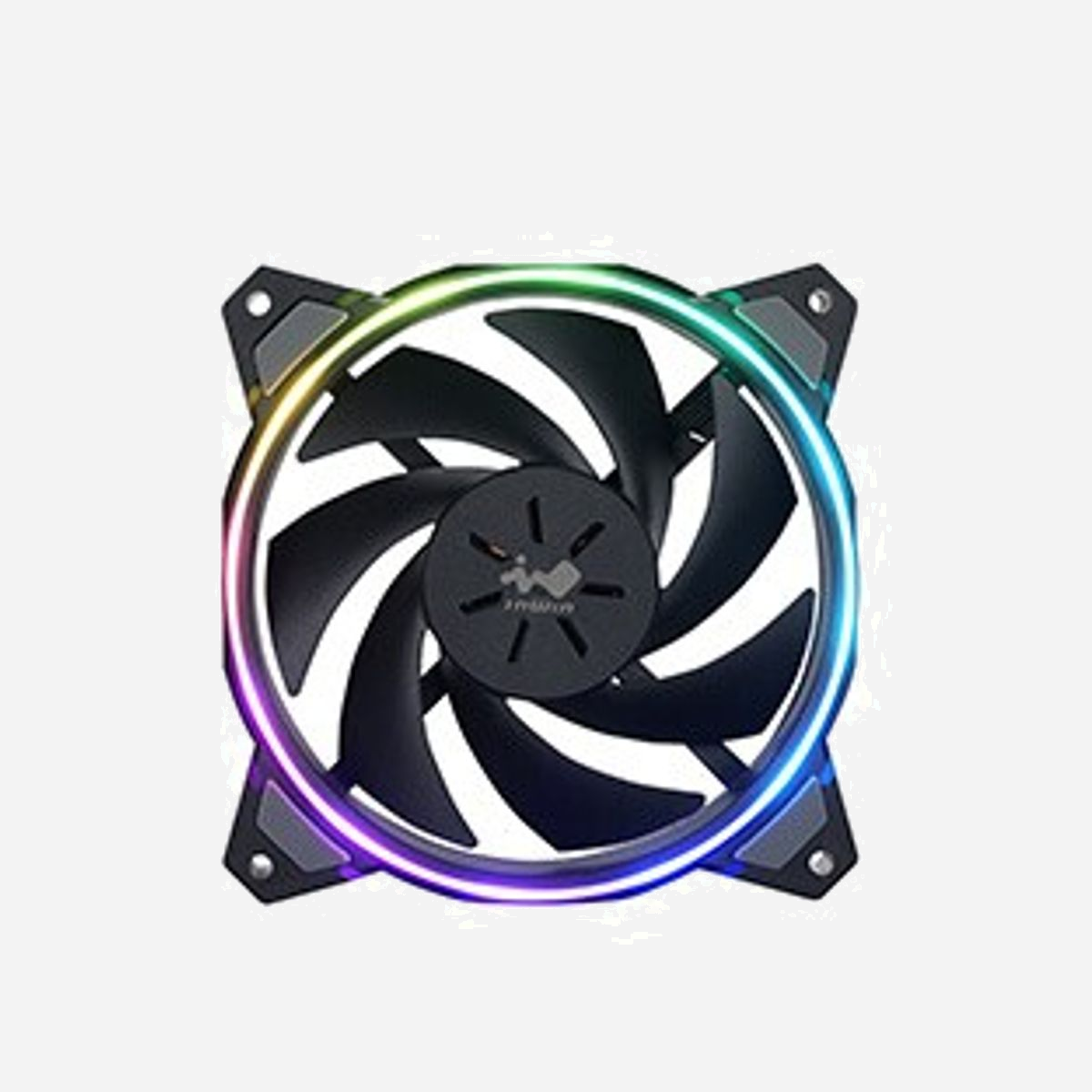 In Win SIRIUS LOOP ASL120FAN-3PK : Kit de 3 Ventilateurs 120mm, 500-1800 RPM, 50 CFM, 27dB, éclairage RGB, connecteur 4-Pin, pour boîtier PC - In Win SIRIUS LOOP. Type: Ventilateur, Diamètre du ventilateur: 12 cm, Vitesse de rotation (min): 500 tr/min, Vitesse de rotation (max): 1800 tr/min, Pression d'air maximale: 1,67 mmH2O. Tension: 12 V. Largeur: 120 mm, Profondeur: 25 mm, Hauteur: 120 mm. Couleur du produit: Noir
