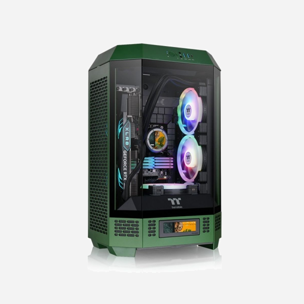 Thermaltake 300 Racing Green Micro Tower : Boîtier PC Micro ATX/Mini-ITX Vert, 3x3.5", 2x2.5", USB 3.2 Gen 1/Gen 2, SPCC, Filtre anti-poussière, Ref CA-1Y4-00SCWN-00 - Thermaltake 300 Racing Green. Format: Micro Tower, Type: PC, Couleur du produit: Vert. Facteurs de forme d'alimentation pris en charge: ATX. Pris en charge des diamètres des ventilateurs latérals: 120 mm, Pris en charge des diamètres des ventilateurs arrières: 120,140 mm, Pris en charge des diamètres des ventilateurs supérieurs: 120,140 mm. Tailles de disques durs supportées: 3.5", Facteur de forme SSD: 2.5". Largeur: 342 mm, Profondeur: 281 mm, Hauteur: 551 mm