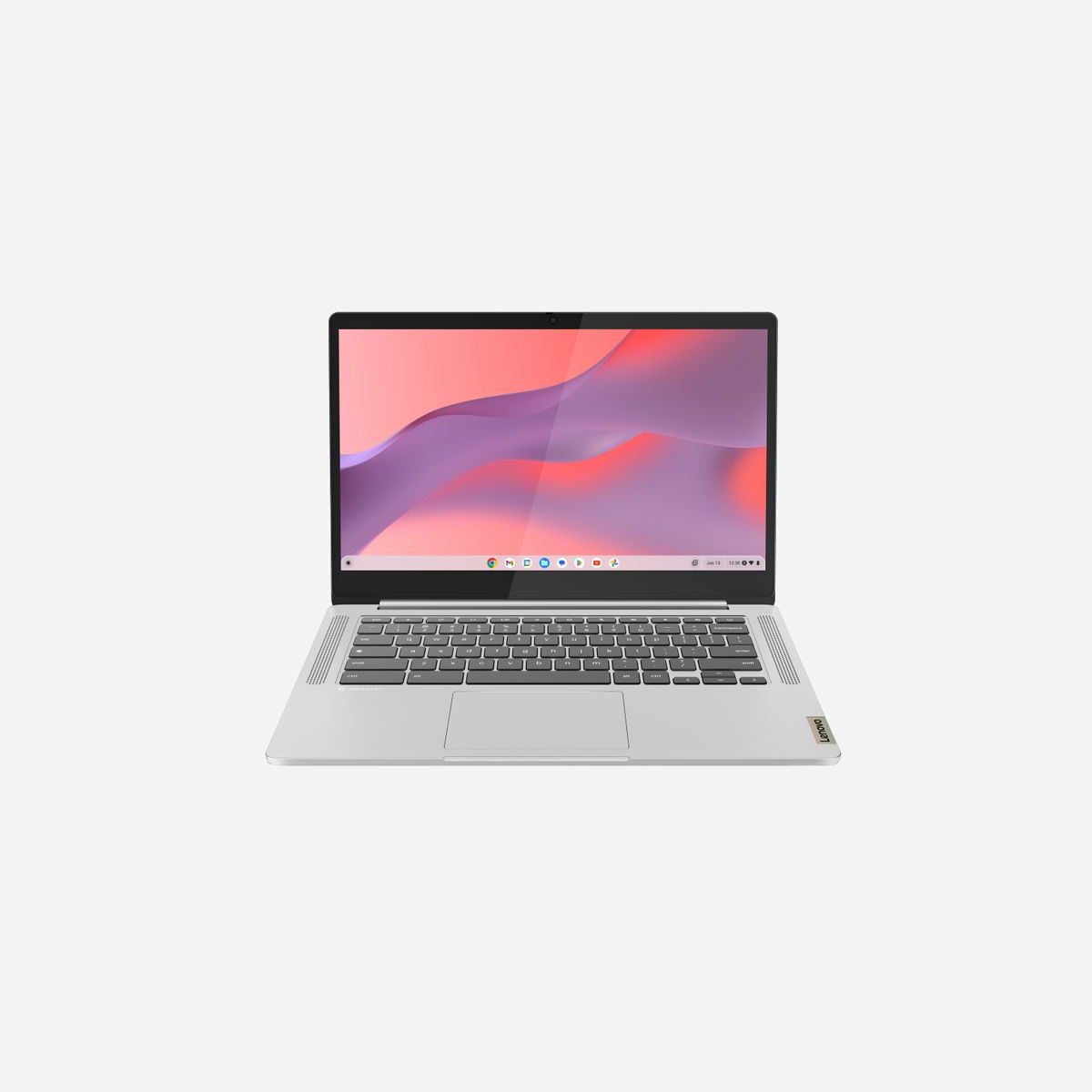 Lenovo IdeaPad Slim 3 Chrome 14M868, MediaTek Kompanio 520, 14" FHD Tactile, 8Go LPDDR4x, 128Go eMMC, Wi-Fi 6, ChromeOS, Cloud Grey - <b>Alliez dynamisme et équilibre</b><br>Le Chromebook IdeaPad Slim 3 est idéal pour l’école, les réseaux sociaux, la navigation sur Internet et le streaming. Fin et léger pour faciliter les déplacements, il offre 13,5 heures d’autonomie*, ainsi que la formidable puissance des processeurs MediaTek Kompanio série 500. Il contient tout ce dont vous avez besoin, la stabilité et la sécurité en prime. Grâce à un écran tactile en option Full HD IPS de 35,56 cm (14"), passez facilement d’une tâche à l’autre tout au long de la journée. De plus, avec les haut-parleurs optimisés par Waves en façade, vous bénéficiez d’une qualité audio impressionnante.