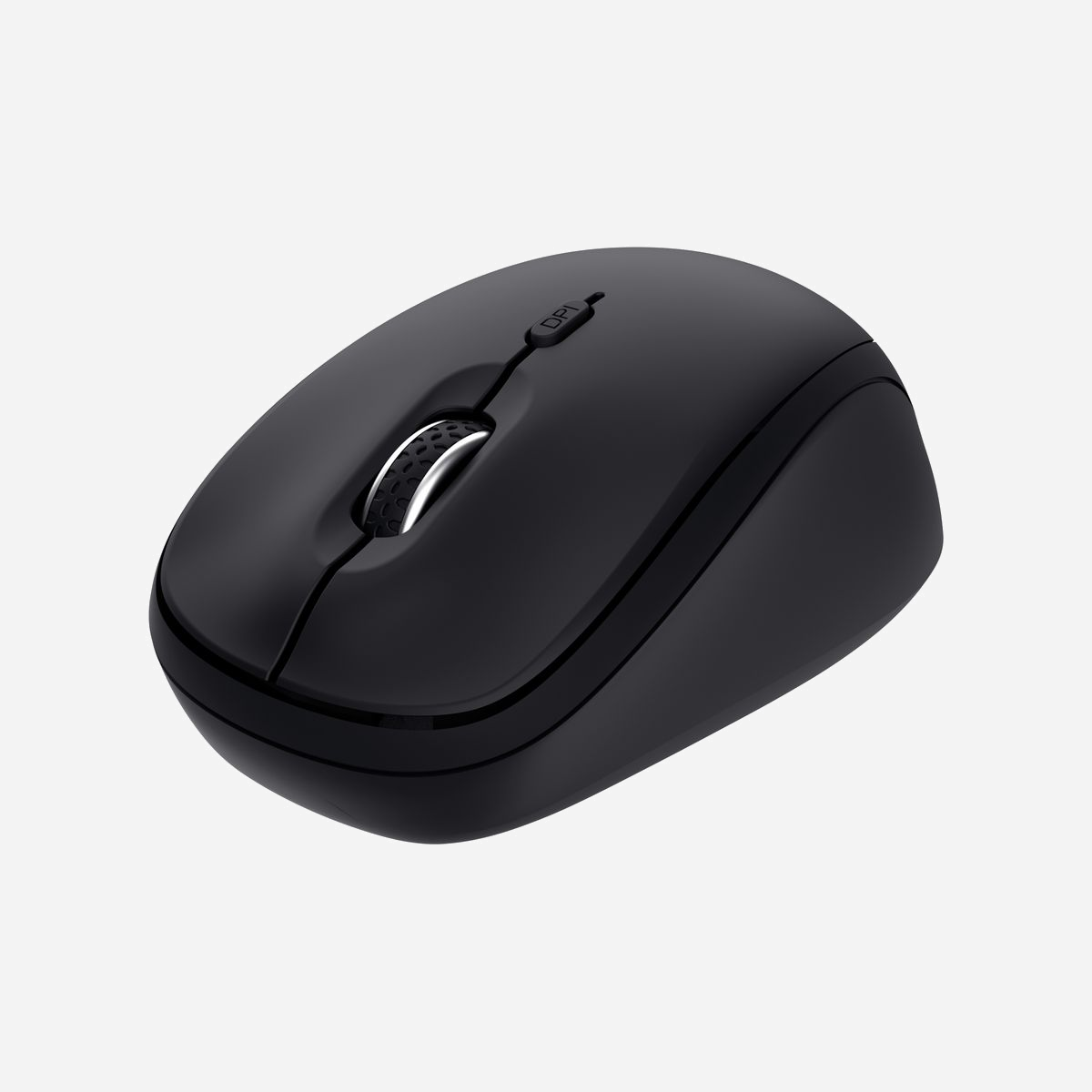 Trust Souris Optique Ambidextre 1600 DPI RF sans Fil + Bluetooth - 3 Boutons - Pile AA - Windows/macOS/Android/ChromeOS - Noir - <b>Souris sans fil multi-appareils compacte</b><br>Souris sans fil compacte avec connexion multi-appareils et boutons silencieux
