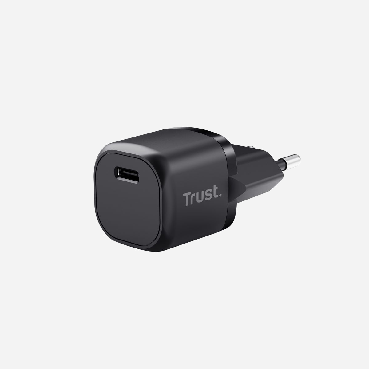 Trust Chargeur USB-C 20W Maxo - Alimentation Secteur Universelle, USB Power Delivery 3.0, PPS, Sortie 5V/3A-12V/1.67A, Noir, Compatible EU - <b>Maxo Chargeur PD USB-C 20 W très petit</b><br>Chargeur USB-C 20 W très petit, mais puissant pour téléphones et tablettes<br><br><b>De l’énergie plein les poches</b><br>Parce que l'espace est limité dans les bagages, ne laissez pas votre technologie s'en emparer. Ultra-compact, le Maxo a le format idéal pour voyager tout en étant très puissant. Glissez-le tout simplement dans votre poche, votre sac à main ou votre sac à dos, il vous accompagnera partout !<br><br><b>Poussez jusqu'au max(o)</b><br>Véritable bolide en matière de recharge, le Maxo vous fera passer de 0 à 100 en un rien de temps. Sa puissante sortie de 20 W, qui prend en charge les protocoles de charge PD et PPS, charge rapidement et facilement tous les téléphones, tablettes et autres appareils jusqu'à 20 W en un temps record.