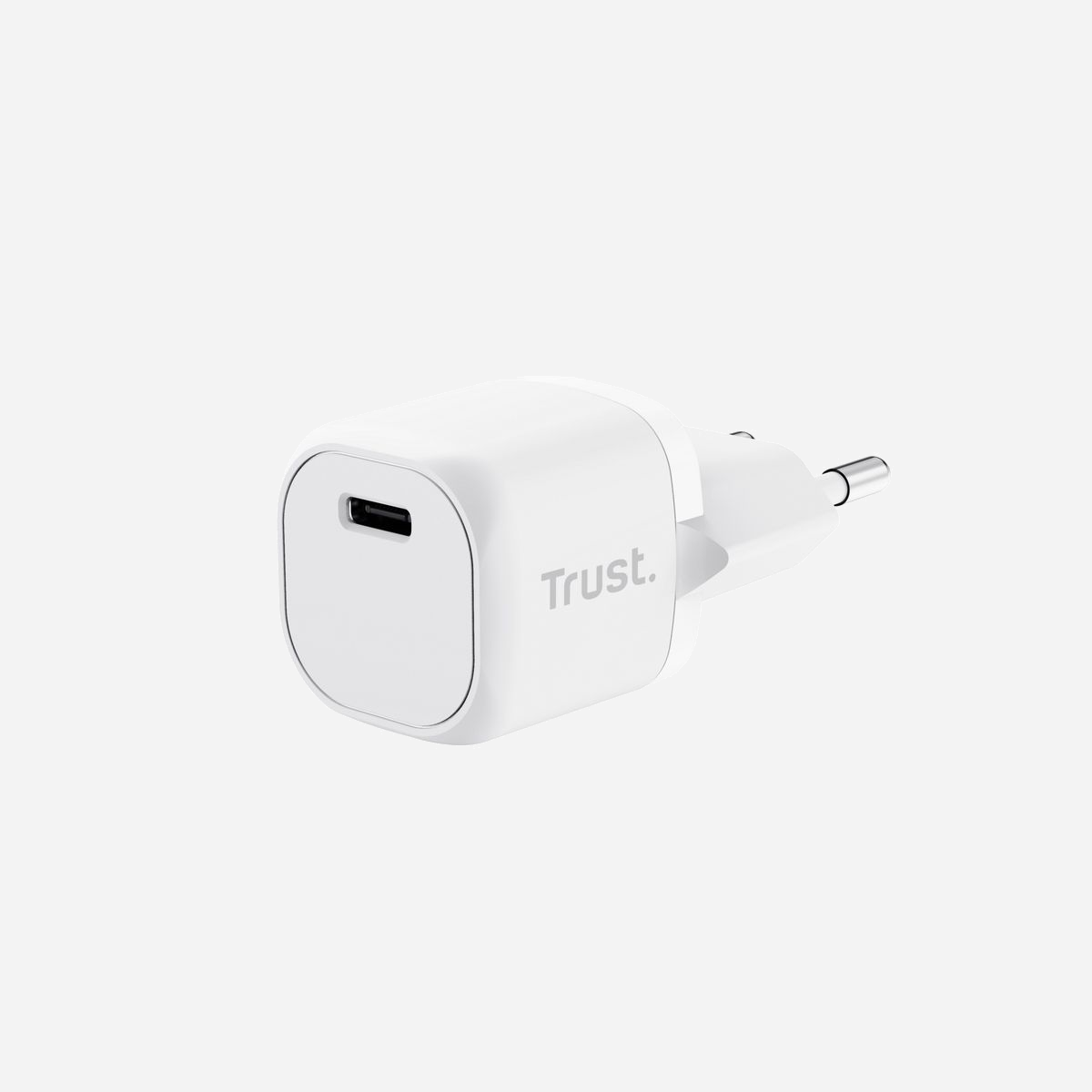 Trust Maxo Chargeur Secteur Universel Blanc - USB-C 20W PD & PPS, 5-12V, 3A, Type C, Protections Surcharge/Court-Circuit, Intérieur, 35x67x30mm - <b>Maxo Chargeur PD USB-C 20 W très petit</b><br>Chargeur USB-C 20 W très petit, mais puissant pour téléphones et tablettes<br><br><b>De l’énergie plein les poches</b><br>Parce que l'espace est limité dans les bagages, ne laissez pas votre technologie s'en emparer. Ultra-compact, le Maxo a le format idéal pour voyager tout en étant très puissant. Glissez-le tout simplement dans votre poche, votre sac à main ou votre sac à dos, il vous accompagnera partout !<br><br><b>Poussez jusqu'au max(o)</b><br>Véritable bolide en matière de recharge, le Maxo vous fera passer de 0 à 100 en un rien de temps. Sa puissante sortie de 20 W, qui prend en charge les protocoles de charge PD et PPS, charge rapidement et facilement tous les téléphones, tablettes et autres appareils jusqu'à 20 W en un temps record.