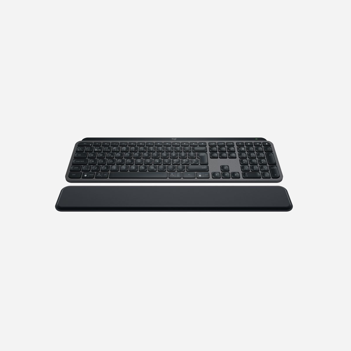 Logitech MX Keys S - Clavier sans fil Bluetooth Graphite QWERTY Nordique - Rétroéclairage LED Blanc - Batterie 1500mAh - Compatible Windows/macOS/Linux/iPadOS/ChromeOS - Logitech MX Keys S. Facteur de forme du clavier: Taille réelle (100 %). Style de clavier: Droit. Technologie de connectivité: Sans fil, Interface de l'appareil: Bluetooth, Interrupteur à clé de clavier: Commutateur de touche « ciseaux », Disposition des touches du clavier: QWERTY. Type de rétro: LED, Repose-poignets. Utilisation recommandée: Bureau. Couleur du produit: Graphite