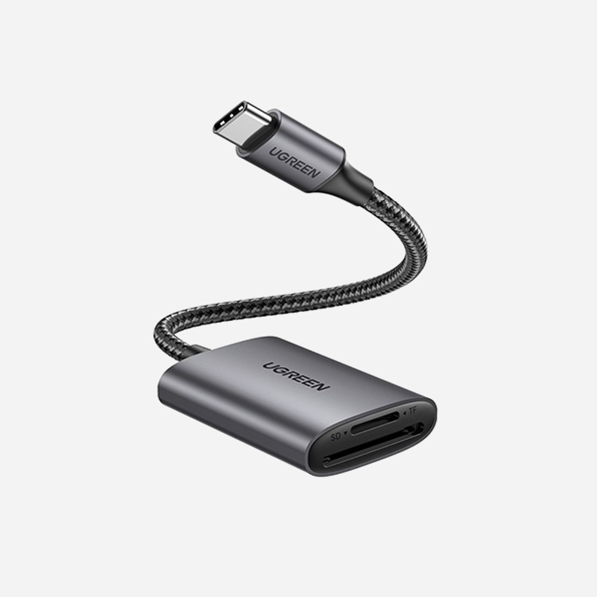 Lecteur Cartes Mémoire Ugreen 80888 USB 3.2 Gen 1 Type-C, compatible SD/MicroSD, 100 Mbit/s, noir/métallique, 34x56.1x11mm, Plug and Play - Ugreen 80888. Cartes mémoire compatibles: MicroSD (TransFlash), SD, Couleur du produit: Noir, Métallique, Taux de transfert de données: 100 Mbit/s. Interface: USB 3.2 Gen 1 (3.1 Gen 1) Type-C. Largeur: 34 mm, Profondeur: 56,1 mm, Hauteur: 11 mm