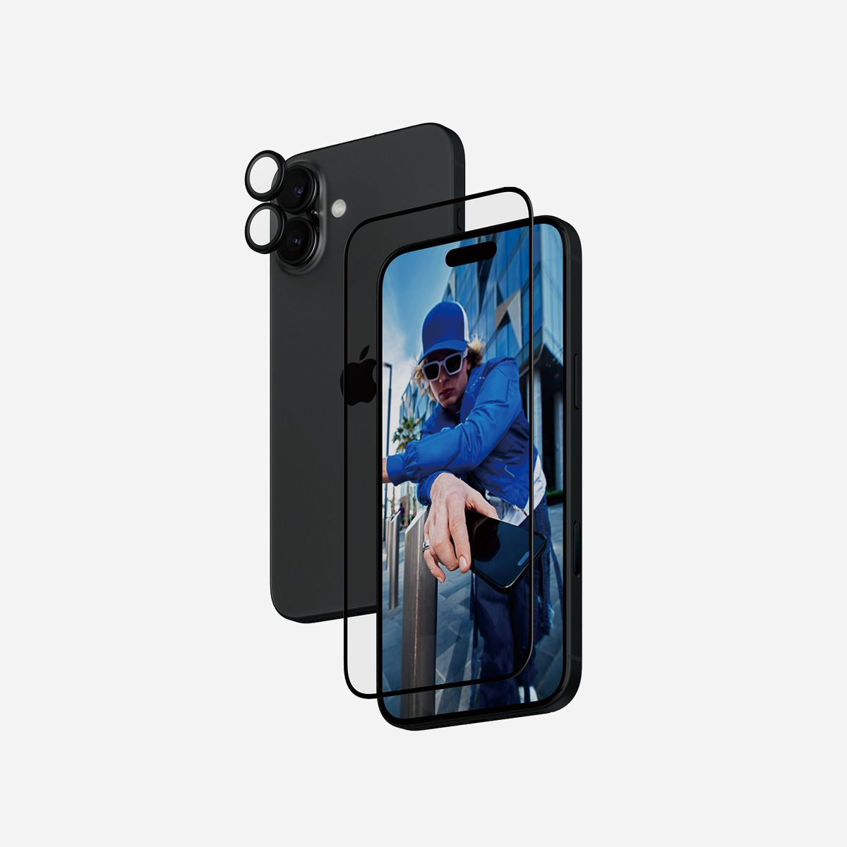PanzerGlass 2-in-1 Bundle Protection d'écran iPhone 16 Plus Transparent Verre Trempé & PET (156.86 x 73.75mm, 0.66mm, 38g) Anti-rayures/Chocs - PanzerGlass ® 2-in-1 Bundle iPhone 16 Plus. Compatibilité de marque: Apple, Compatibilité: Apple - iPhone 16 Plus. Application à sec. Fonctions de protection: Résistant aux rayures, Résistant aux chocs. Matériel: Verre trempé, Polyéthylène téréphthalate (PET), Silicone, Couleur du produit: Transparent. Quantité: 1 pièce(s)