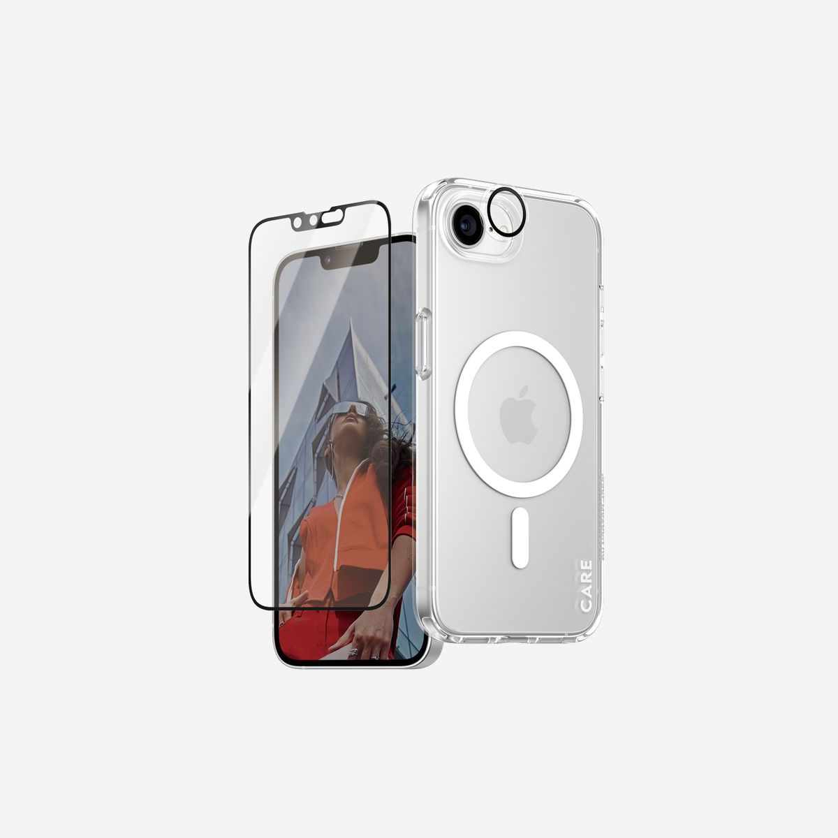 PanzerGlass CARE Flagship 3-in-1 Protection d'écran pour Apple iPhone 16e, Verre Trempé, Résistant aux Rayures/Chocs, 0.61mm, avec Kit d'Installation - PanzerGlass CARE by ® Flagship 3-in-1 Bundle iPhone 16e. Compatibilité de marque: Apple, Compatibilité: Apple - iPhone 16e. Application à sec. Fonctions de protection: Résistant aux rayures, Résistant aux chocs. Matériel: Verre trempé, Polyéthylène téréphthalate (PET), Silicone, Couleur du produit: Transparent. Quantité: 1 pièce(s)