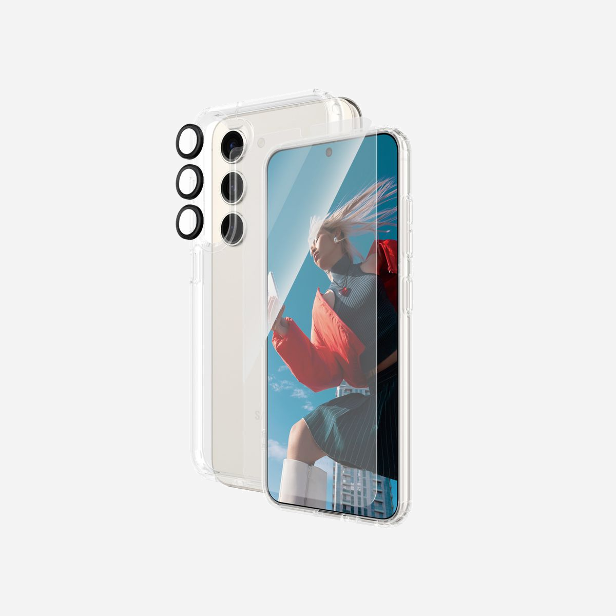 PanzerGlass Protection écran Samsung Galaxy S24 Transparent, Verre Trempé, Ultra-Wide Fit, EasyAligner, Résistant Chocs/Rayures, 0.35mm, 1 pièce - PanzerGlass ® 3-in-1 Pack Samsung Galaxy S24 | Ultra-Wide Fit w. EasyAligner. Compatibilité de marque: Samsung, Compatibilité: Samsung - Galaxy S24. Application à sec. Fonctions de protection: Résistant aux rayures, Résistant aux chocs. Matériel: Verre trempé, Polyéthylène téréphthalate (PET), Silicone, Couleur du produit: Transparent. Quantité: 1 pièce(s)