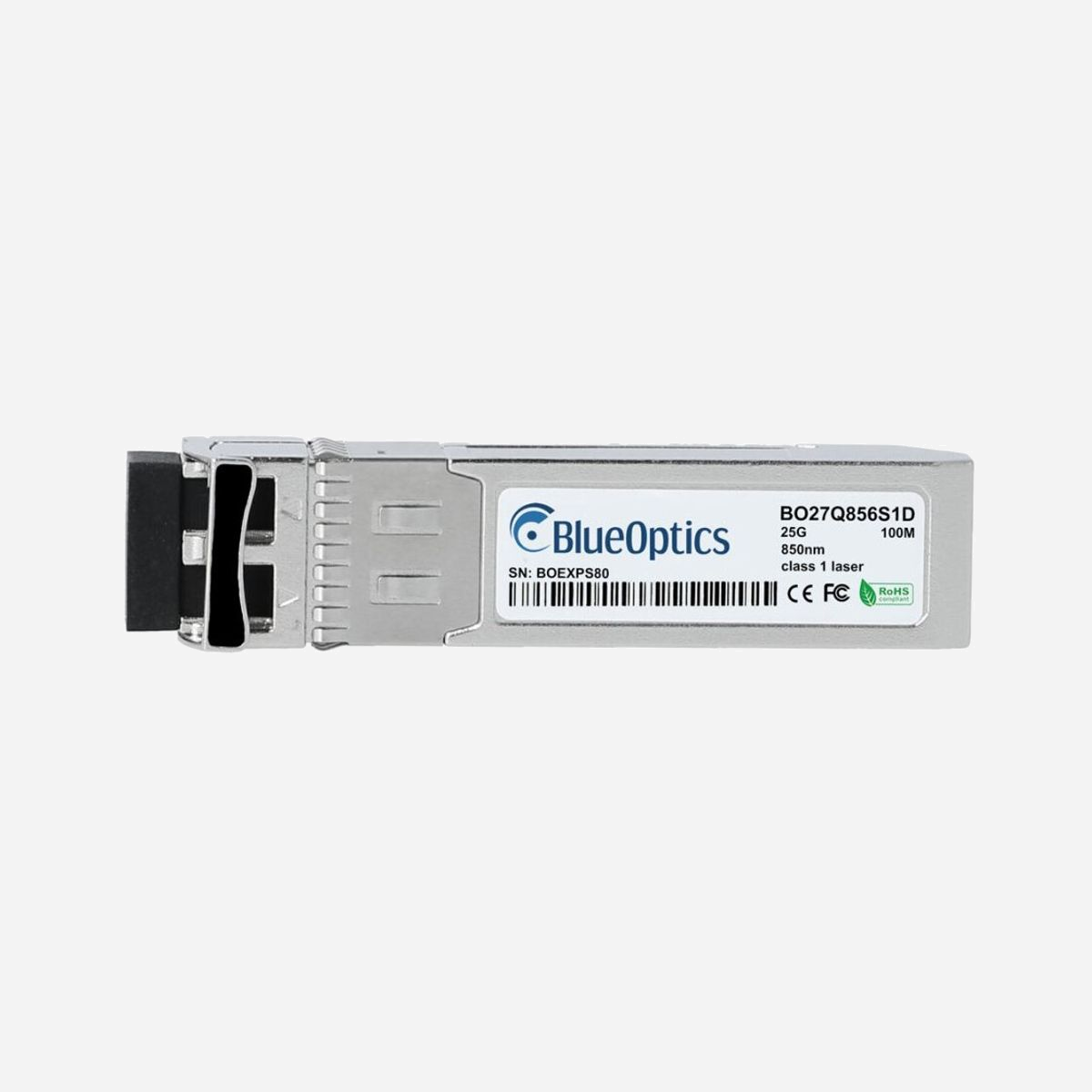 BlueOptics 407-BBXU-BO : Émetteur-récepteur SFP28 Fibre Optique 25Gbps, 850nm SR, Connecteur LC, Distance 100m, Compatible Fibre Multimode (FMM) - BlueOptics 407-BBXU. Type d'émetteur-récepteur SFP: Fibre optique, Débit de transfert des données maximum: 25000 Mbit/s, Type d'interface: SFP28. Quantité: 1 pièce(s)