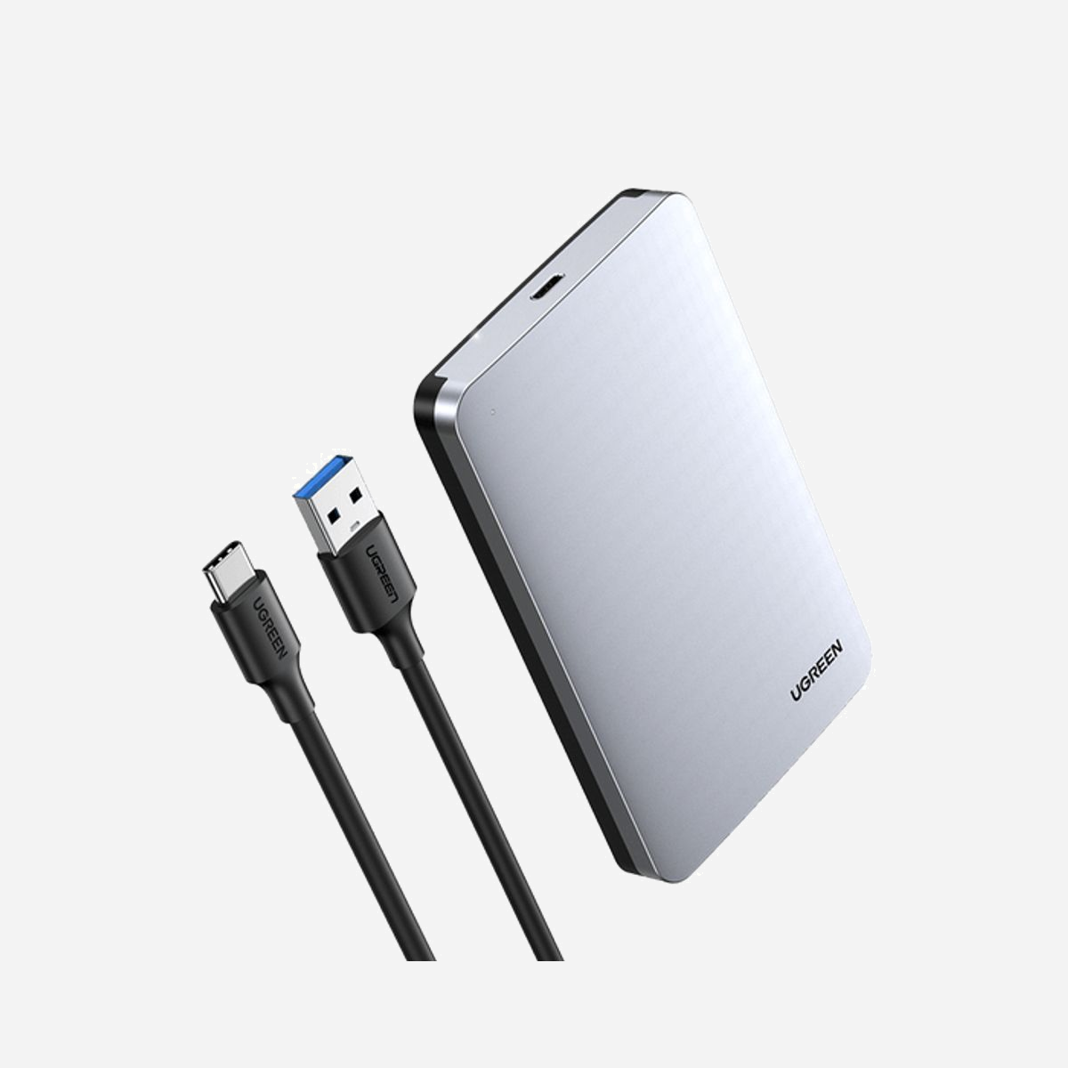 Boîtier Ugreen 70498 pour SSD/Disque Dur 2.5" SATA, USB Type-C, USB 3.2 Gen 2, Aluminium, Chipset ASMedia ASM1352R, Capacité 6 To - Ugreen 70498. Type de produit: Boîtier disque dur/SSD. Nombre d'unités de stockage pris en charge: 1, Taille de l'unité de stockage: 2.5", Interfaces de lecteur de stockage prises en charge: SATA, Capacité de stockage maximum: 6 To. Couleur du produit: Aluminium. Connecteur USB: USB Type-C