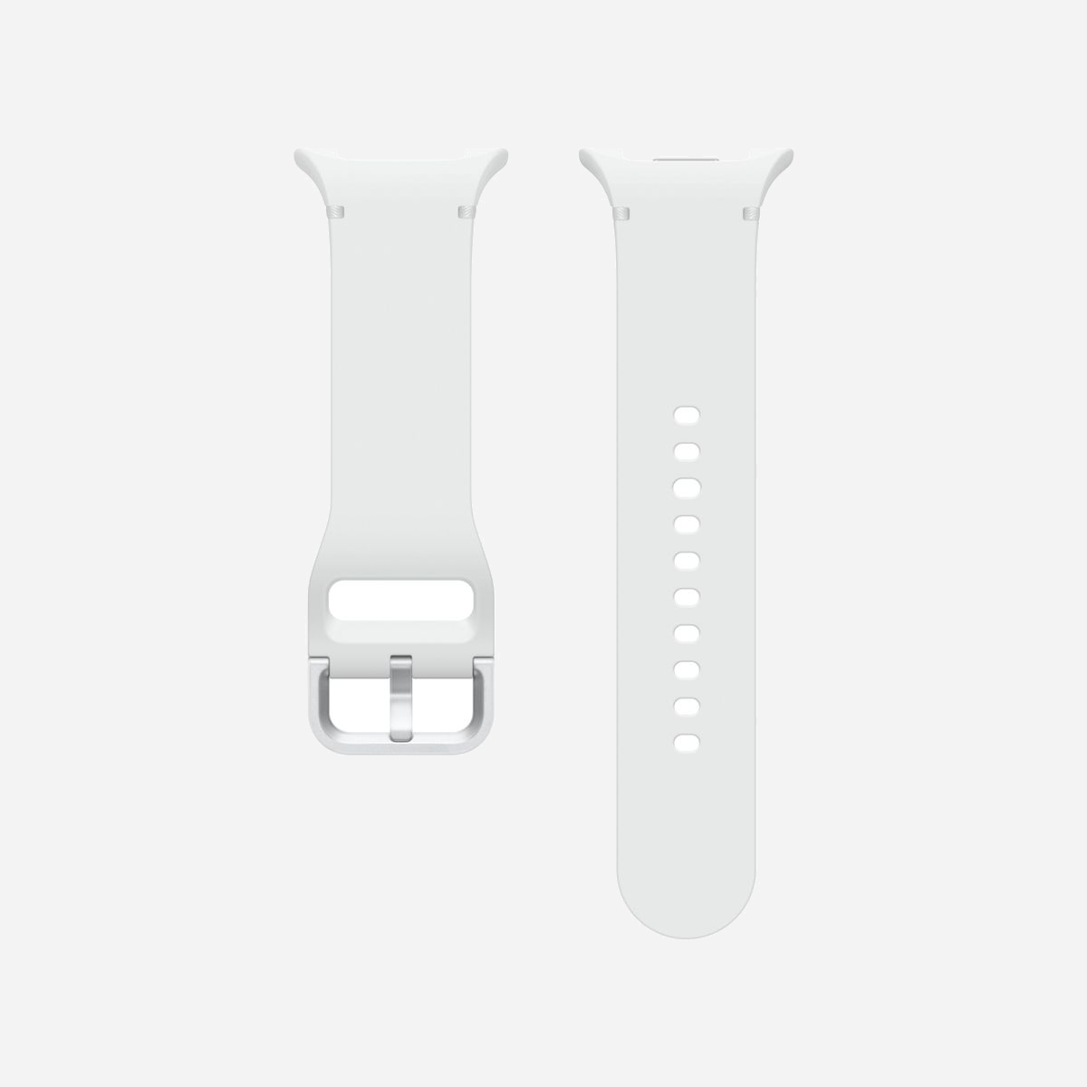 Bracelet Sport Silicone Samsung ET-SNL32SWEGEU Blanc S/M pour Galaxy Watch8 et Watch8 Classic, Caoutchouc, Attache Dynamique - Confortable et idéal pour le sport<br>C'est l'attention portée aux détails qui permet de battre des records. Avec le Bracelet Sport en silicone, vous disposez du bracelet parfait pour suivre vos activités sportives. Son design moderne en relief, ses matériaux résistants à la transpiration et son confort sont les meilleurs alliés pour vous dépasser et aller jusquau bout de chaque entraînement.<br><br>Bougez librement, entraînez-vous intensément<br>Le Bracelet Sport en silicone vous accompagne dans chaque effort avec légèreté et souplesse.<br>De la course au pilates, en passant par la natation ou le vélo, il vous permet de rester concentré sur vos objectifs, sans alourdir votre poignet.<br><br>Système d'attache dynamique, changez de bracelets en un clic<br>Plus besoin de tutoriel complexe ! Changez de bracelet très simplement en un clic, grâce au nouveau Système d'attache dynamique. En plus de vous assurer un ajustement parfait, il vous permet de changer rapidement de bracelet suivant vos envies.