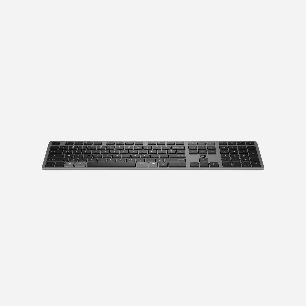HP Clavier sans fil rechargeable multi-appareil 720 (9T5B1AA) USB + Bluetooth, Portée 10m, 10 millions de frappes, Compatible Windows/macOS/ChromeOS - <b>Boostez votre journée de travail</b><br>Travaillez en toute confiance avec une technologie qui assure votre productivité, à tout moment et en tout lieu. Ce clavier sans fil multi-appareil soigneusement conçu suit votre rythme grâce à la technologie de supercondensateur à charge ultra-rapide, à une connectivité sans faille et à la personnalisation.