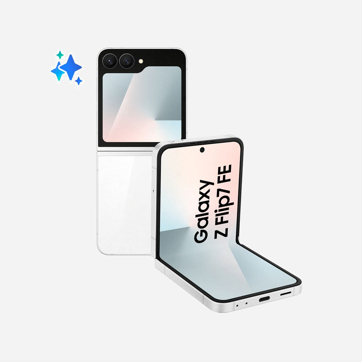 Samsung Galaxy Z Flip7 FE Blanc : Écran 6.7" Dynamic AMOLED 2X 120Hz, Exynos 2400, 8Go RAM, 128Go Stockage, 5G, Batterie 4000mAh, Android. - Découvrez l'expérience pliable !<br>Notre nouveau smartphone pliable Galaxy Z Flip7 FE reprend le design historique des Z Flip, et tous les fondamentaux d'un smartphone haut-de-gamme : appareil photo pro, écrans impressionnants et batterie longue durée. Tout ça dans un format de poche !<br><br><b>Aussi compact que stylé</b><br>Avec son format compact et son design carré une fois replié, le Galaxy Z Flip7 FE est fait pour être emmené partout et prendre peu de place dans une poche ou un sac. Une fois ouvert, vous retrouvez une expérience smartphone haut-de-gamme comme vous en avez l'habitude, et ça c'est cool.<br><br><b>Des selfies en 50 megapixels !</b><br>Vous voulez des selfies d'une qualité incroyable ? Et bien prenez-les directement depuis l’écran externe. Grâce à lui, vous pouvez voir la photo que vous allez prendre avec le super capteur de 50 millions de pixels, pour des résultats détaillés et riches.<br><br><b>Vous pouvez ”flex” sous tous les angles</b><br>L'appareil photo du Galaxy Z Flip7 FE détecte automatiquement les conditions de basse lumière, pour améliorer le bruit numérique et la netteté. Appuyez sur ”Aperçu sur l'écran externe” pour voir ce que la photo vous réserve !<br><br>La FlexCam du Galaxy Z Flip7 FE vous permet de prendre des photos en posant le Flip sur une table, sans avoir besoin de support. Trop pratique pour des photos ou des vidéos les mains libres.<br><br><b>Now Bar</b><br>Avec Now Bar, vous avez un accès direct à la musique, aux notifications en direct et bien plus, directement depuis l'écran de verrouillage.<br><br><b>Des recommandations personnalisées avec Now Brief</b><br>Recevez des recommandations personnalisées pour votre journée, directement sur l'écran externe. Les dernières infos météo ou votre score d'énergie sont disponibles en un coup d'œil.<br><br><b>Parlez-lui, il s'occupe du reste</b><br>Parlez naturellement avec Gemini Live et obtenez des réponses en temps réel. Vous pouvez partager ce que vous voyez grâce à l'appareil photo pour obtenir des réponses, sur à peu près tout.<br><br><b>Personnalisez votre expérience avec One UI</b><br>Tirez le meilleur parti de l'écran externe avec plein de fonds D’écran et de widgets que vous pouvez utiliser. One UI 8 permet de créer un écran externe super personnalisable pour que votre expérience soit unique (et pour flex devant les autres).<br><br><b>Ecran et batterie : le haut-de-gamme</b><br>La batterie de 4000 mAh et le processeur optimisé du Galaxy Z Flip7 FE vous permettent de profiter à fond de ce que ce smartphone peut vous offrir. Avec son écran de 6,7'' dont la luminosité maximale atteint 2600 nits, Vos contenus sont clairs, immersifs et lisibles même en plein soleil.<br><br><b>Du stockage en veux-tu en voilà</b><br>Conservez tous vos précieux souvenirs avec deux options de stockage : 128 Go pour conserver l'essentiel de vos photos et vidéos, ou 256 Go pour aller encore plus loin et être plus serein.<br><br><b>Pourquoi passer à Galaxy ?</b><br>Imaginez la puissance de nos smartphones entre vos mains.<br>Vous découvrirez un nouvel univers, ouvert, qui fonctionne avec les autres appareils Android. Il sera super simple de partager des fichiers entre les produits avec Quick Share. Franchissez le pas et découvrez ce que Galaxy pourra vous apporter.
