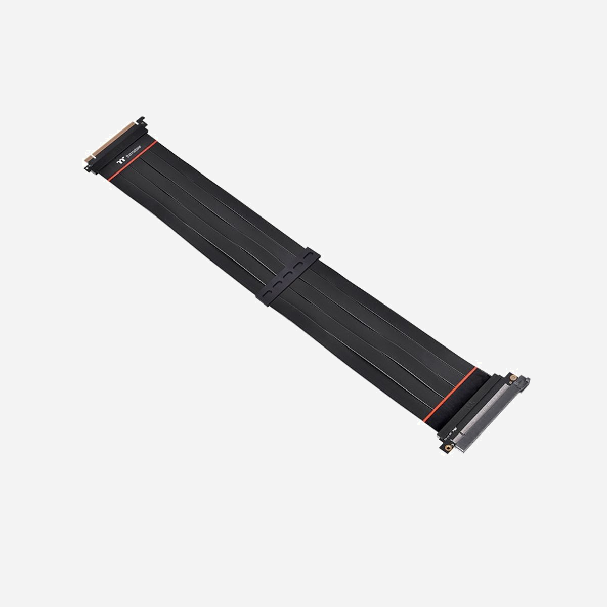 Thermaltake Rallonge PCI-E 4.0 600mm - 0.6m, Connecteurs PCI-E x16 (Gen 4.0) mâle-mâle, Contacts Cuivre, Noir, Référence AC-059-CO1OTN-C1 - Thermaltake PCI-E 4.0 Extender 600mm. Longueur de câble: 0,6 m, Connecteur 1: PCI-E x16 (Gen 4.0), Connecteur 2: PCI-E x16 (Gen 4.0). Poids: 190 g