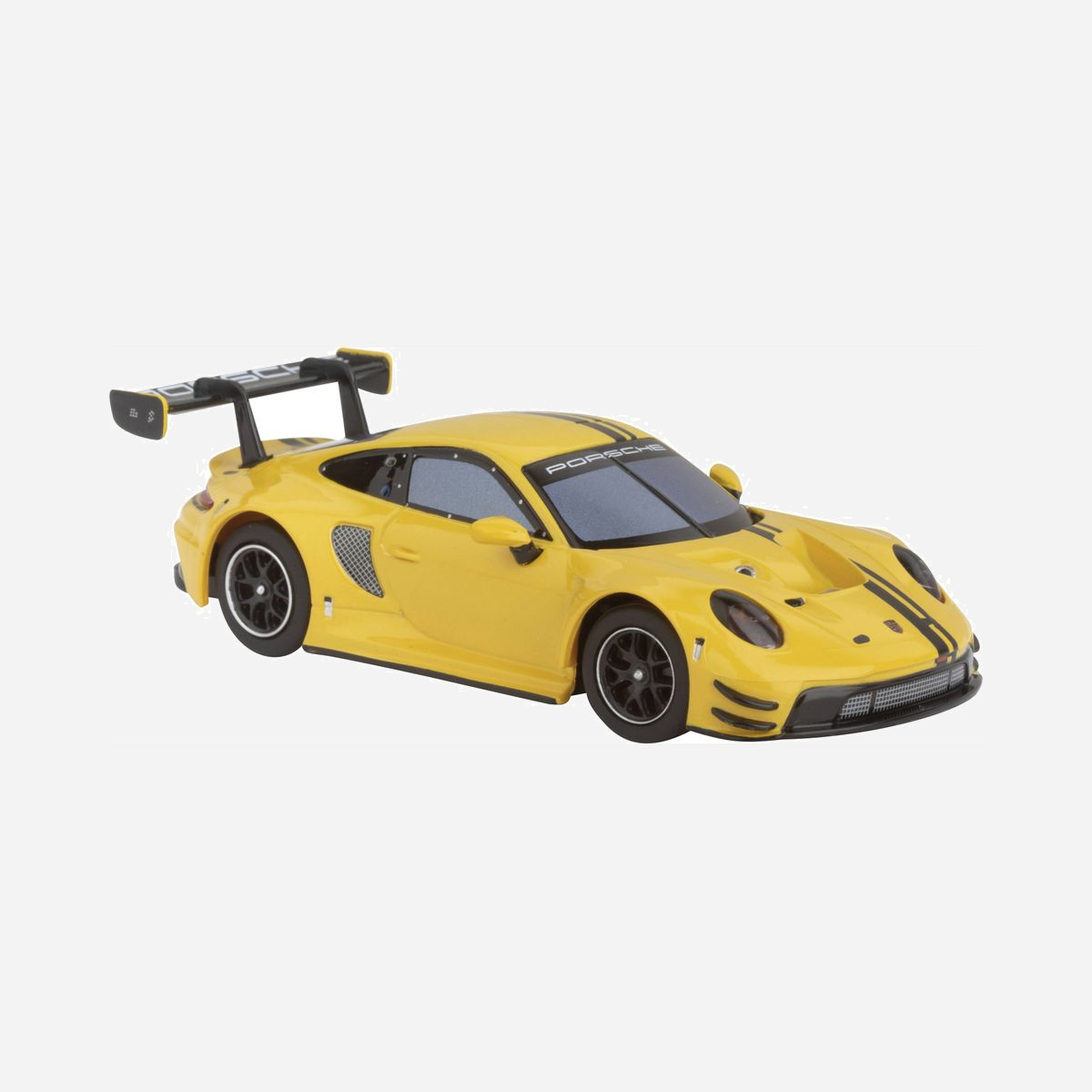 Carrera 50051001 Porsche 911 GT3 R « Speed Yellow » Hybrid 1:50, Feux avant/arrière, Vitesse 1.8 m/s, Batterie Lithium 30 min, Recharge USB-C, Contrôle APP - Découvrez la Porsche 911 GT3 R « Speed Yellow » Carrera Hybrid à distance à l'échelle 1:50 - des caractéristiques détaillées et impressionnantes. Le véhicule séduit par ses feux avant et arrière et peut être utilisé sur la voie hybride Carrera et librement dans la pièce. Grâce aux caractéristiques de conduite adaptées à l'échelle, le modèle est aussi réaliste que le modèle original sur le circuit avec une vitesse maximale de 1,8 m/s. Une batterie au lithium puissante vous permet de profiter d'une course de 30 minutes et est rechargée en seulement 20 minutes à l'aide d'un câble USB-C. Grâce à la commande d'APP mobile, au son réaliste du moteur et à de nombreuses possibilités de personnalisation, ce modèle offre l'expérience de conduite ultime pour tous les fans de course !<br>Ce texte a été traduit par une machine.