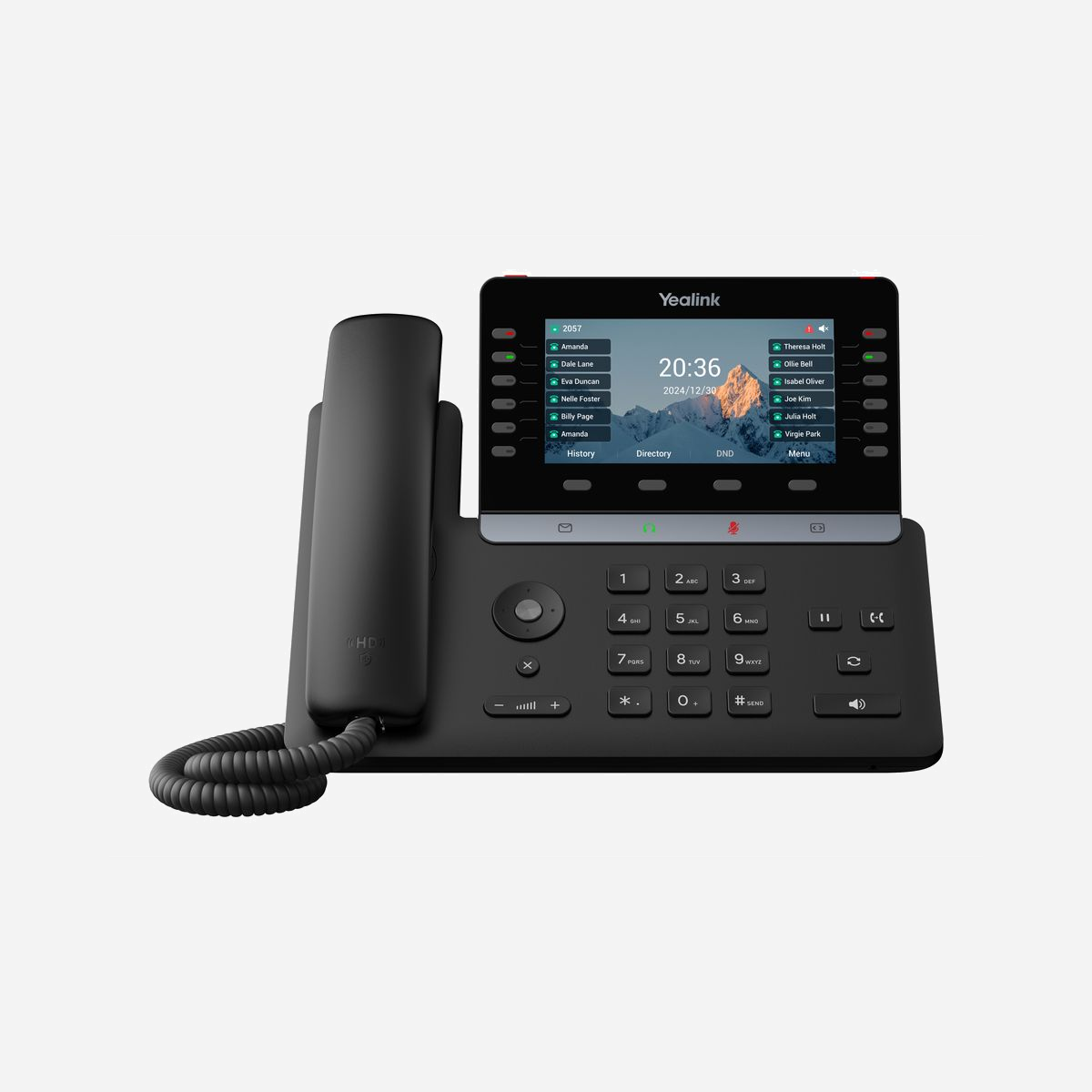 Yealink SIP-T85W Téléphone IP Gigabit Ethernet, Wi-Fi 6, Bluetooth 5.0, écran LCD 5.5", 16 comptes VoIP, codecs G.7xx, PoE, double port RJ-9 - Conçu spécialement pour les dirigeants et les professionnels occupés, le Yealink T85W est un téléphone d'affaires Prime avec un écran LCD couleur de 5,5 pouces réglable pour un confort visuel optimal. Le combiné à interrupteur Hall assure un environnement de bureau plus calme, et la technologie de suppression de bruit AI développée par Yealink garantit une qualité audio supérieure pendant les appels. Avec un son ultra haute définition et la prise en charge des codecs audio large bande, il offre des effets d'appel audio réalistes. Les modules Bluetooth 5.0 et Wi-Fi 6 bi-bande 2,4G/5G intégrés vous maintiennent à jour avec la technologie la plus récente. Avec une solution de cryptage matériel TEE, il offre un stockage sécurisé. La série T8X étend l'écosystème Yealink, est compatible avec plus de casques Yealink, prend en charge la configuration et les mises à jour via l'écran LCD et fonctionne avec des casques à détection de port pour un changement de canal intelligent.