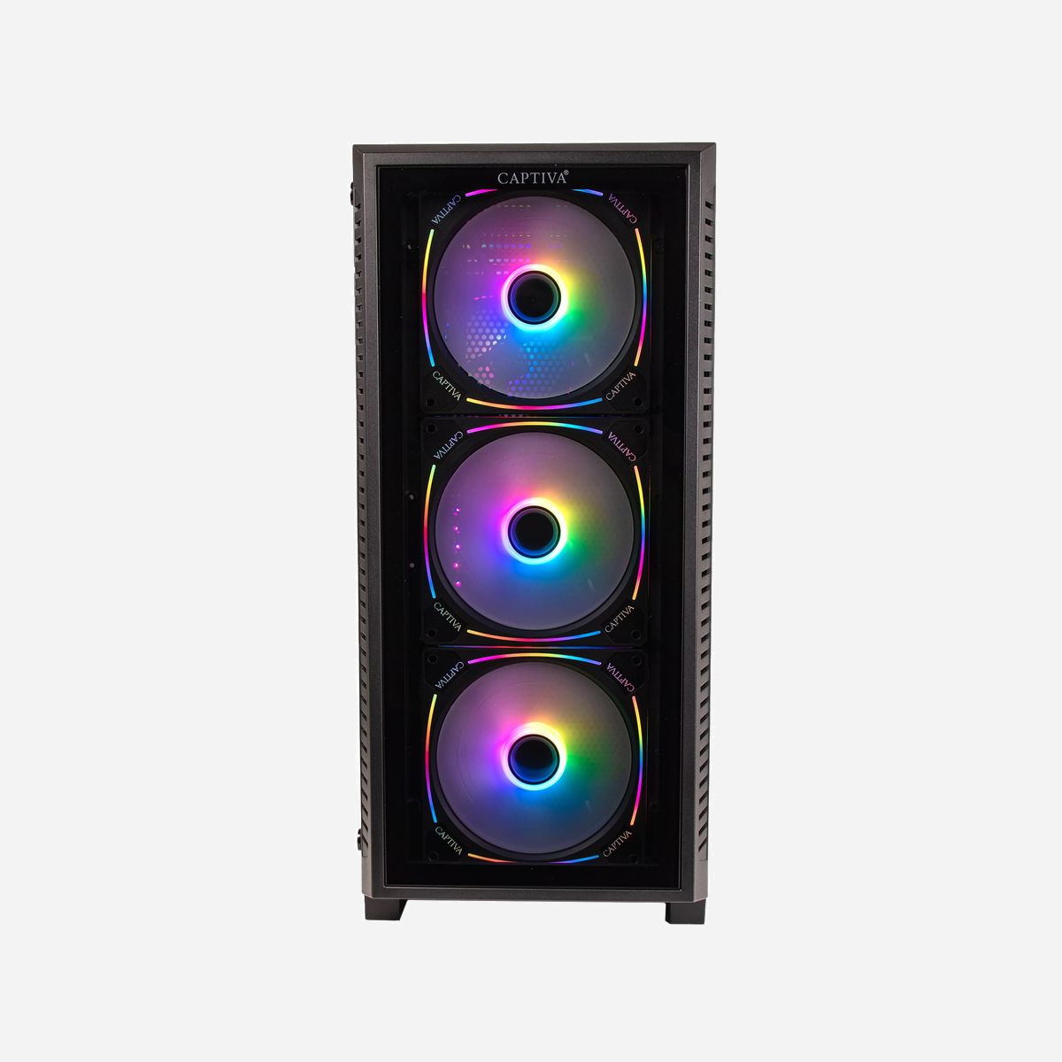 CAPTIVA PC Advanced Gaming I90-840: Intel Core i5-14600KF, 32Go DDR4 3200MHz, SSD 1To M.2, NVIDIA GeForce RTX 5060 Ti 16GB GDDR7, Windows 11 Home - CAPTIVA PC Advanced Gaming I90-840 (i5-14600KF/RTX5060 Ti 16GB GDDR7/SSD 1TB/32GB/WLAN/Windows 11 Home 64-bit). Fréquence du processeur: 3,5 GHz, Famille de processeur: Intel® Core™ i5, Modèle de processeur: i5-14600KF. Mémoire interne: 32 Go, Type de mémoire interne: DDR4-SDRAM, Fréquence de la mémoire: 3200 MHz. Capacité totale de stockage: 1 To, Supports de stockage: SSD, Lecteur de cartes mémoires intégré. Modèle d'adaptateur graphique distinct: NVIDIA GeForce RTX 5060 Ti. Système d'exploitation installé: Windows 11 Home. Alimentation d'énergie: 650 W. Type de produit: PC. Poids: 11 kg. Couleur du produit: Noir