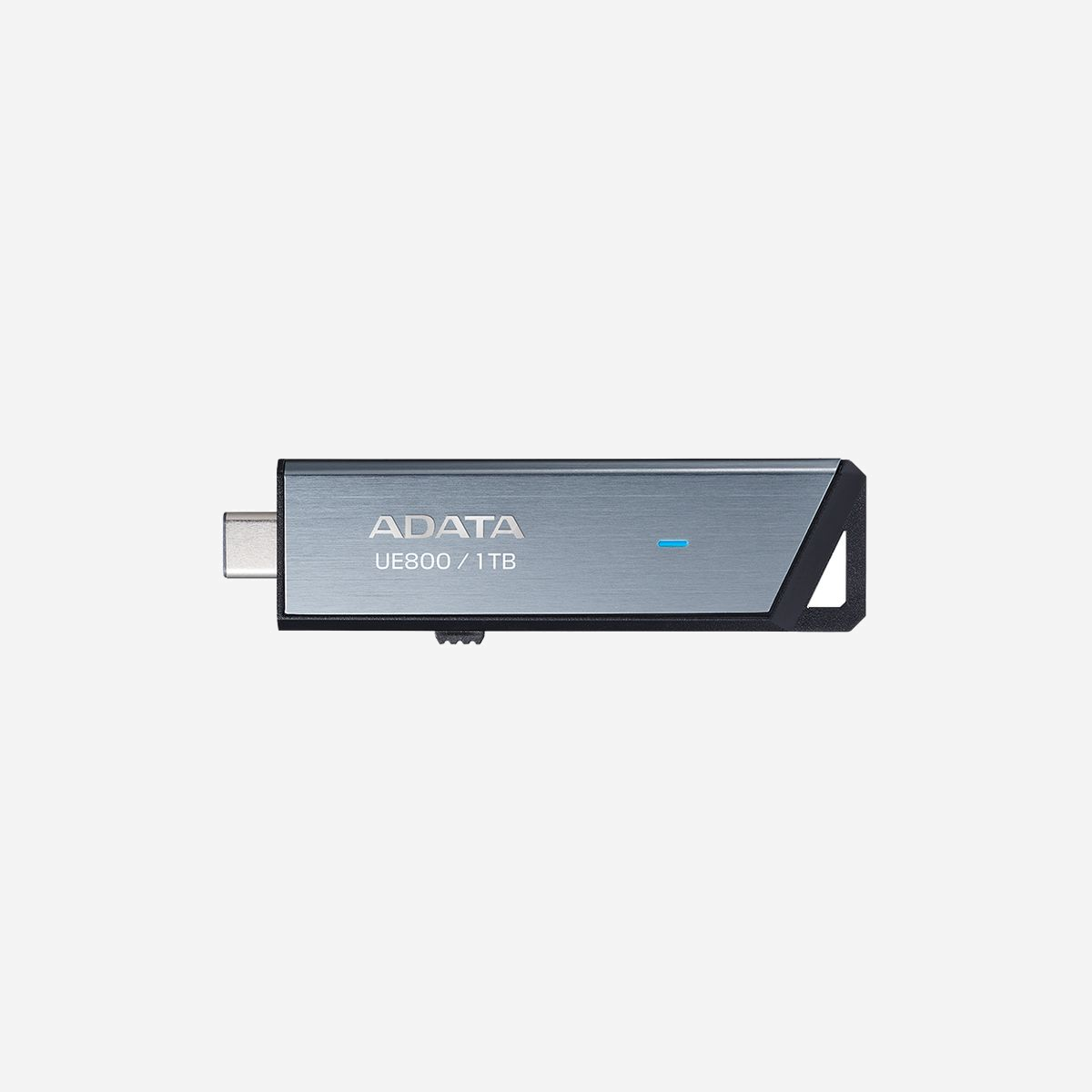 ADATA UE800 1To USB Type-C 3.2 Gen 2 Argent - Flash Drive, Lecture/Écriture 1000 Mo/s, Compatible Windows/macOS/Linux, Corps Métal, 73x21.3x8.9mm - ADATA UE800. Capacité: 1 To, Interface de l'appareil: USB Type-C, Version USB: 3.2 Gen 2 (3.1 Gen 2), Vitesse de lecture: 1000 Mo/s, Vitesse d'écriture: 1000 Mo/s. Format: Slide. Poids: 13 g. Couleur du produit: Argent