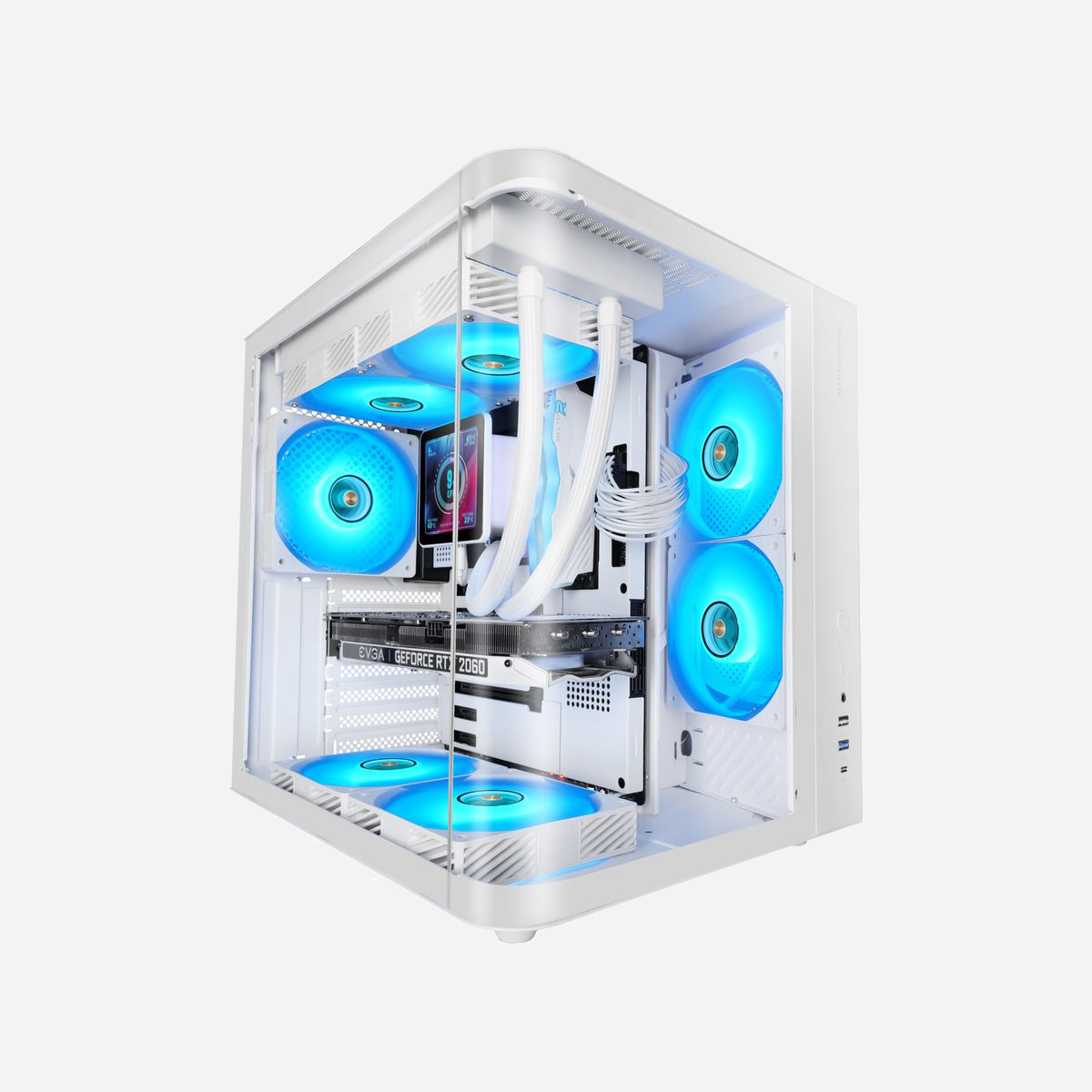 Boîtier PC Mars Gaming MC-CURVW Midi Tower Noir/Blanc, ATX/MicroATX/Mini-ITX, Double Chambre, Verre Trempé Courbé, USB 3.0/USB-C, Vent. 120/140mm, GPU 334mm - <b>BOÎTIER GAMING MC-CURV</b><br>Avec un format alliant puissance, esthétique et fonctionnalité, le boîtier ATX MC-CURV se distingue par son design immersif et ses performances thermiques avancées. Ses deux panneaux latéraux en verre trempé incurvé offrent une vue panoramique nette et futuriste de l’intérieur, idéale pour mettre en valeur votre configuration. Doté d’une structure à double chambre pour un refroidissement plus efficace, d’une connectivité avancée avec ports USB-C et USB 3.0, et compatible avec les systèmes de refroidissement liquide jusqu’à 240 mm, il est conçu pour les setups compacts modernes exigeant style et performance dans les moindres détails.<br><br><b>Design Compact. Performance Professionnelle</b><br><br>- Verre trempé courbé continu à l'avant et sur le côté<br>- Structure à double chambre<br>- Connectivité USB-C et USB 3.0 avancée<br>- Format ATX compact<br><br><b>VERRE TREMPÉ COURBÉ CONTINU</b><br>La MC-CURV offre une expérience visuelle immersive grâce à ses panneaux en verre trempé courbé à l’avant et sur le côté. Son design sans cadre met en valeur les composants internes sous tous les angles, faisant de votre tour la pièce centrale de votre setup.<br><br><b>DISPONIBLE EN DEUX VERSIONS</b><br>BLANC ET NOIR<br>Choisissez celle qui s’adapte le mieux à votre setup<br><br><b>PERFORMANCES THERMIQUES SUPÉRIEURES</b><br>Conçue pour optimiser le flux d'air, la MC-CURV permet l'installation de jusqu'à 7 ventilateurs de 120 mm et est compatible avec les systèmes de refroidissement liquide jusqu’à 240 mm*, ainsi qu’avec des dissipateurs pour CPU jusqu’à 165 mm. Une solution thermique complète pour maintenir les performances de votre système même dans les sessions les plus exigeantes.<br>*Remarque : dimensions maximales pour le refroidissement liquide 305x120x52 mm<br><br><b>STRUCTURE À DOUBLE CHAMBRE</b><br>Grâce à son design interne à double chambre, elle sépare l’alimentation et le stockage du reste du système, améliorant la ventilation, simplifiant la gestion des câbles et offrant un intérieur propre et professionnel.<br><br><b>DESIGN COMPACT, ESPACE OPTIMISÉ</b><br>Conçue pour offrir un montage polyvalent sans sacrifier l’espace, la MC-CURV est compatible avec les cartes mères ATX, MicroATX et Mini-ITX. Elle prend en charge les cartes graphiques jusqu’à 334 mm et inclut un adaptateur amovible pour cartes Mini-ITX, maximisant ainsi l’espace interne. Le filtre anti-poussière magnétique supérieur facilite l’entretien de votre équipement.<br><br><b>CONNECTIVITÉ MODERNE ET COMPLÈTE</b><br>Équipée de ports USB 3.0, USB-C (vitesse de transfert USB 3.0) et d'une prise audio HD + micro combinée, elle garantit une connectivité polyvalente, prête à répondre aux exigences actuelles.<br>