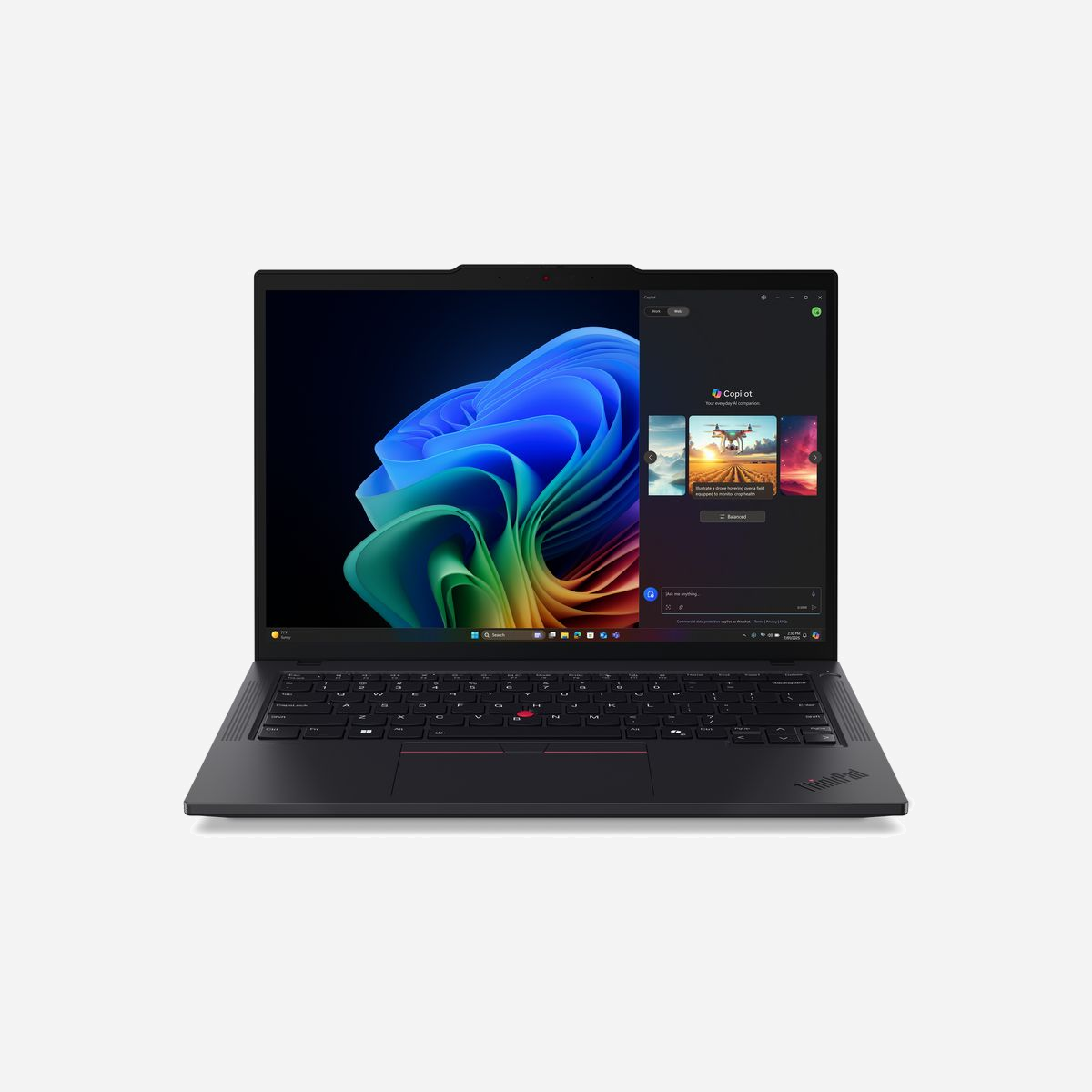 Lenovo ThinkPad T14 Gen 6 (AMD) : AMD Ryzen AI 7 350, 64Go DDR5, 1To SSD, AMD Radeon 860M, Écran 14" WUXGA, Wi-Fi 7, Windows 11 Pro - Lenovo ThinkPad T14 Gen 6 (AMD) Copilot+ PC. Type de produit: Ordinateur portable, Format: Clapet. Famille de processeur: AMD Ryzen AI 7, Modèle de processeur: 350, Fréquence du processeur: 2 GHz. Taille de l'écran: 35,6 cm (14"), Type HD: WUXGA, Résolution de l'écran: 1920 x 1200 pixels. Mémoire interne: 64 Go, Type de mémoire interne: DDR5-SDRAM. Capacité totale de stockage: 1 To, Supports de stockage: SSD. Modèle d'adaptateur graphique inclus: AMD Radeon 860M. Système d'exploitation installé: Windows 11 Pro. Couleur du produit: Noir