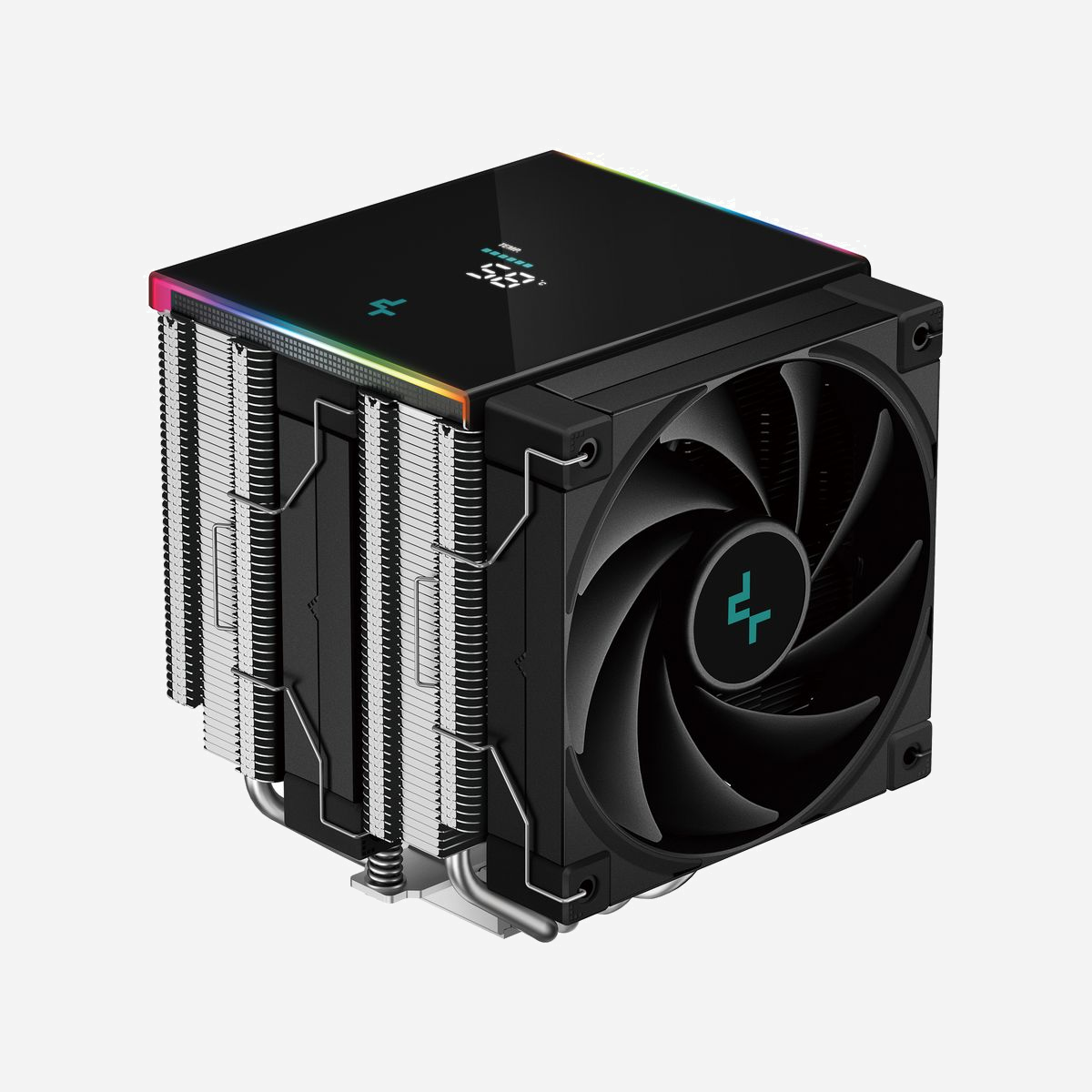 DeepCool AK620 Digital SE Refroidisseur d'air CPU Noir/Blanc, 2x120mm, 500-1850RPM, 68.99 CFM, 28dB, LGA1700/AM5, 6 Heatpipes, Écran intégré - DeepCool AK620 Digital SE. Type: Refroidisseur d'air, Diamètre du ventilateur: 12 cm, Pression d'air maximale: 2,19 mmH2O. Largeur: 138 mm, Profondeur: 129 mm, Hauteur: 161 mm. Couleur du produit: Noir, Blanc